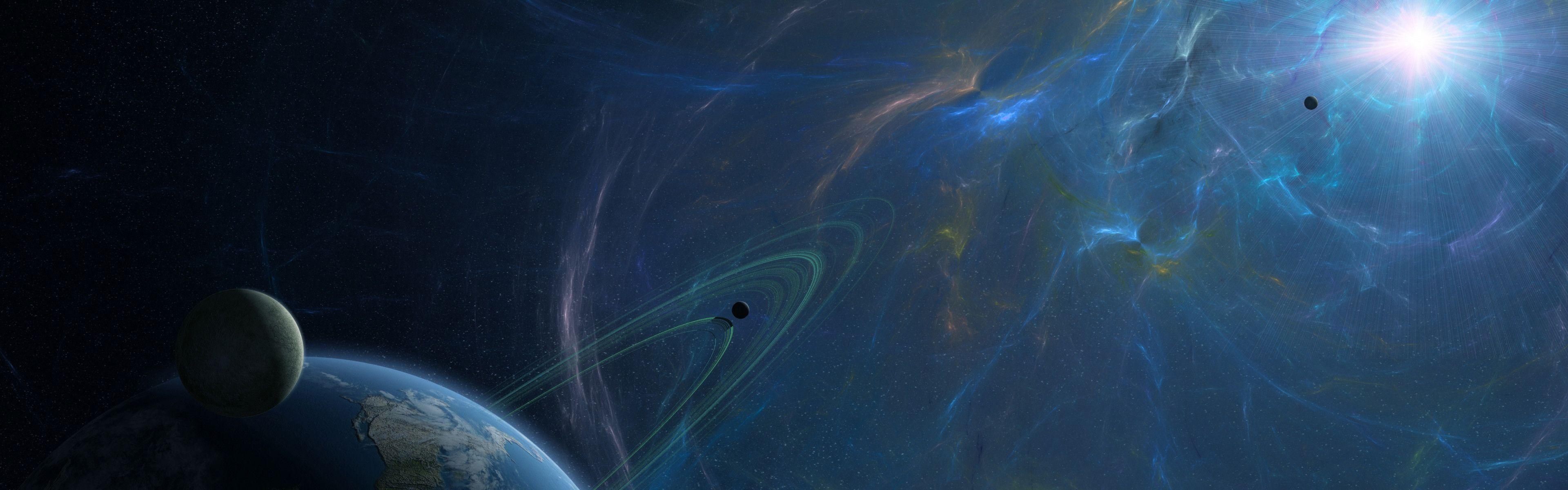 3840x1200 Space Panoramic Wallpaper