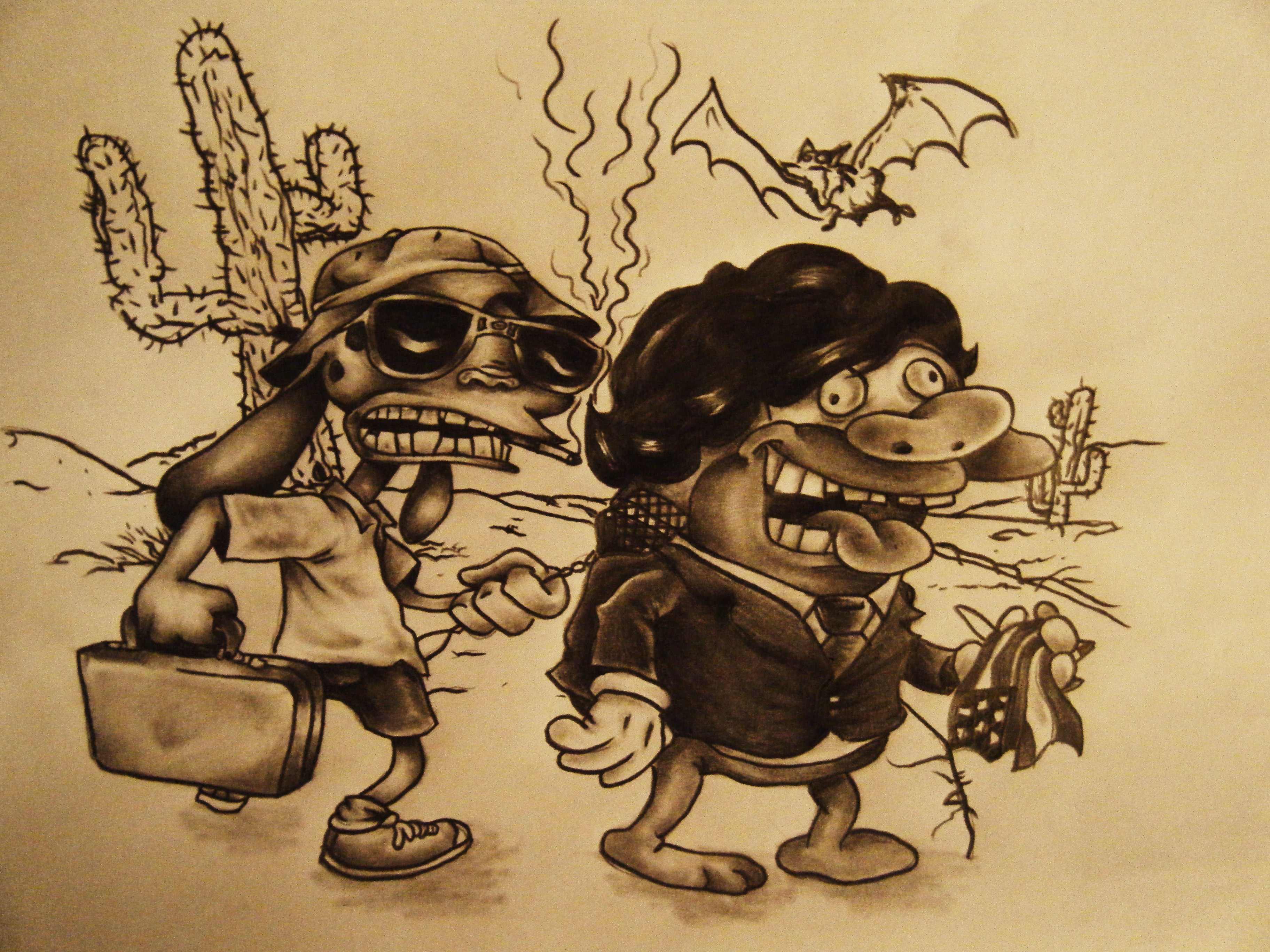 3648x2736 Ren and Stimpy + Fear and Loathing