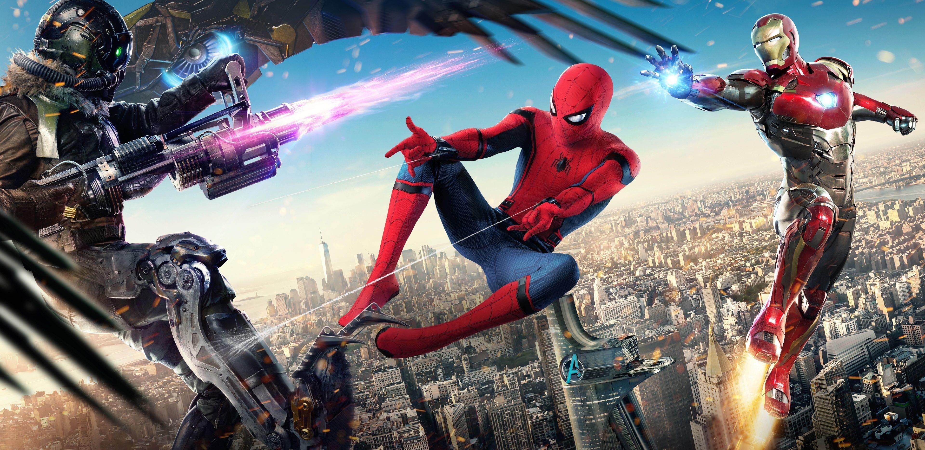 3840x1870 Wallpaper Art Spider Man Homecoming