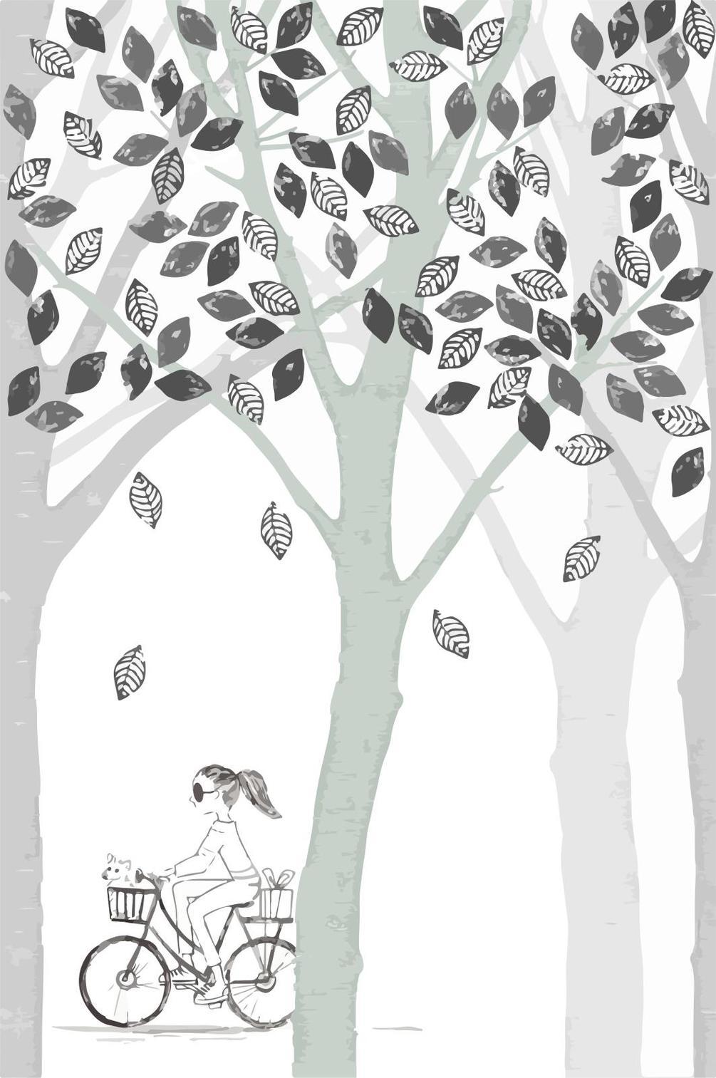 1005x1513 Wall mural Tree, white and botany, No. 36388: