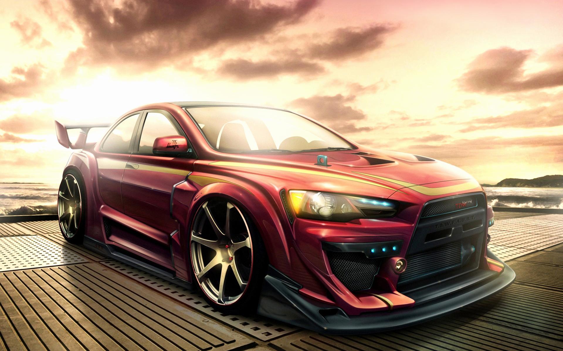 1920x1200 Tuner Car Wallpaper Lancer Evo HD