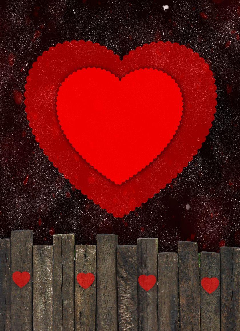 840x1160 Download 840x1160 wallpaper red heart, digital art, abstract