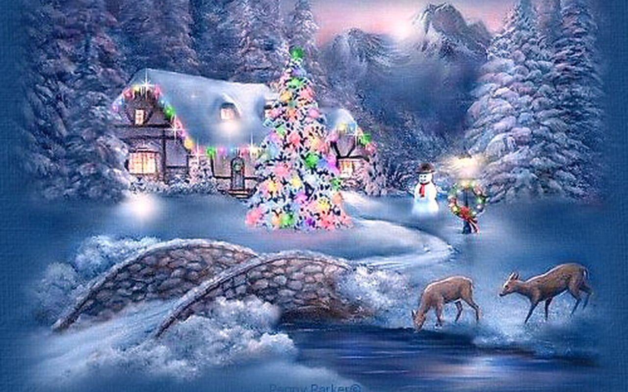 Christmas Landscape Wallpapers - Top Free Christmas Landscape Backgrounds -  WallpaperAccess