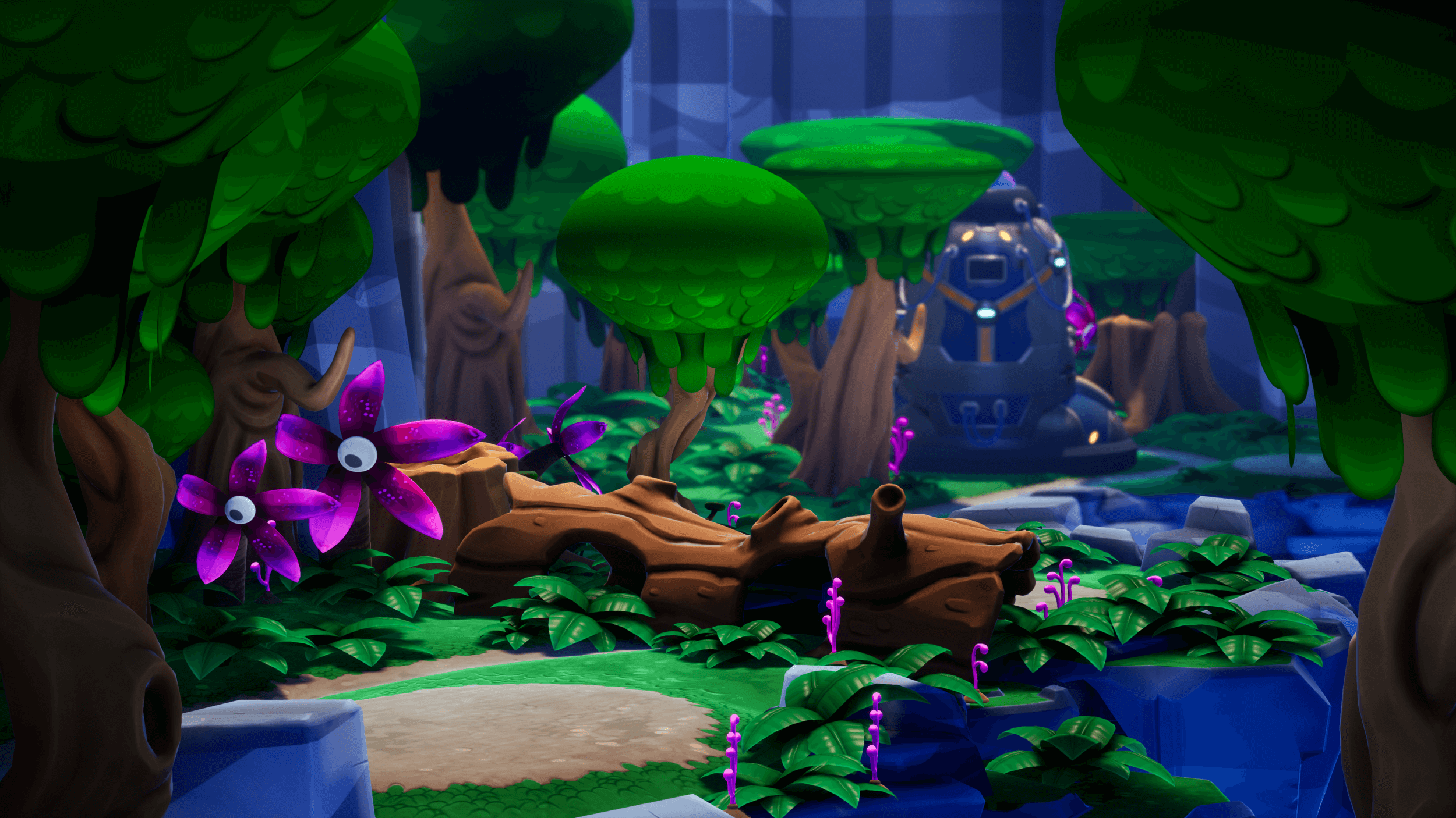2500x1406 Trover Saves the Universe Landscape Background Wallpaper