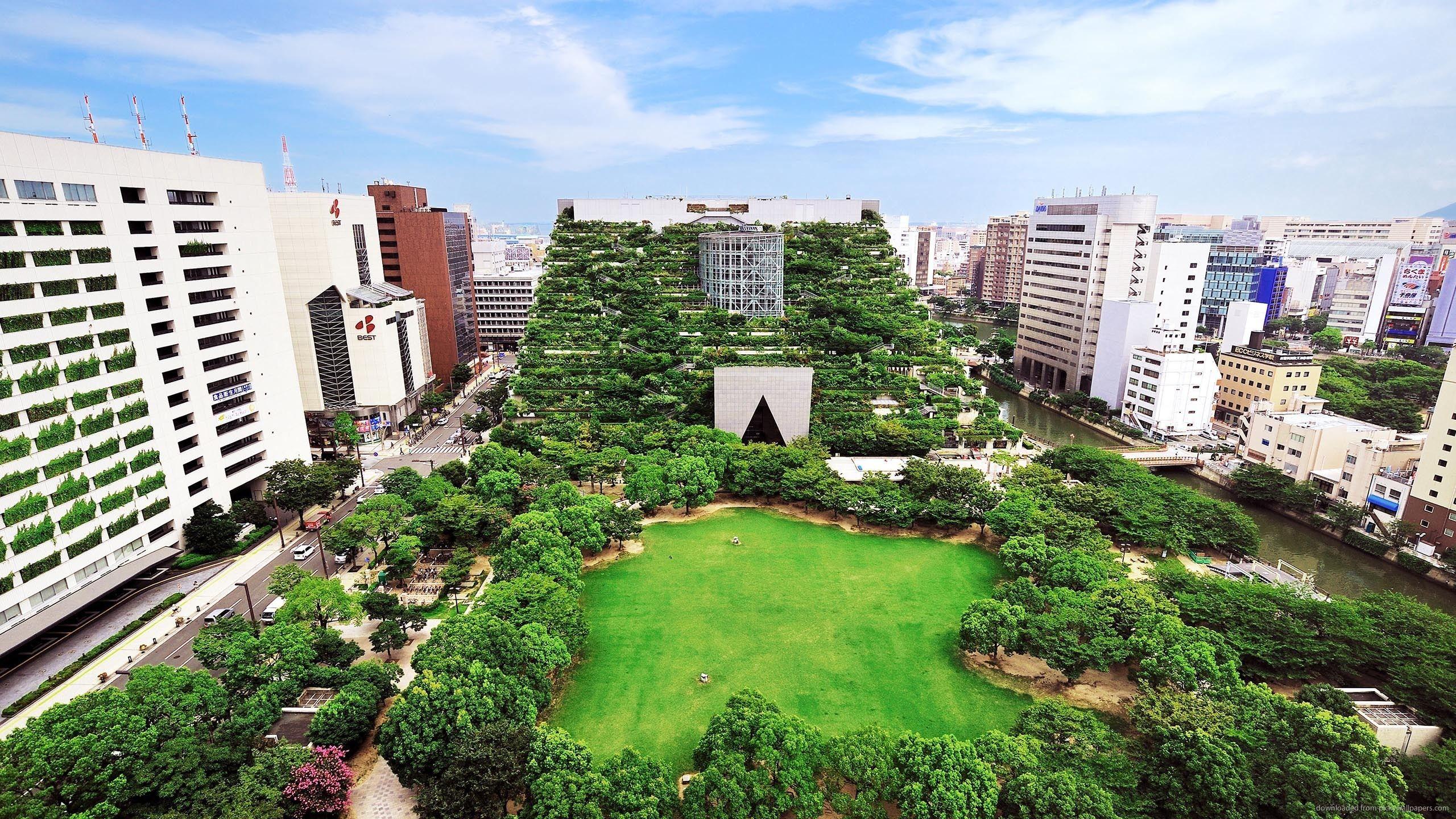 2560x1440 Acros Fukuoka Prefectural International Hall wallpaper