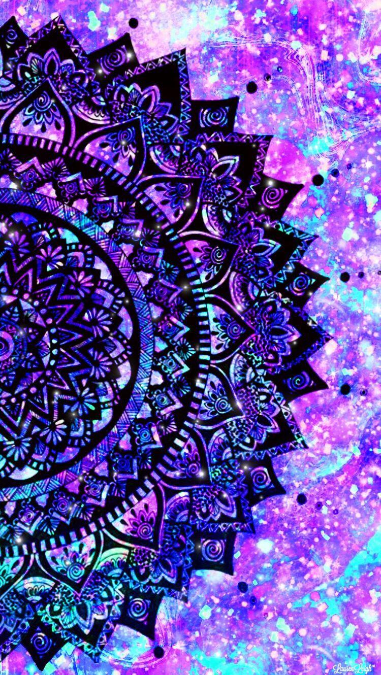 750x1330 mandalas #galaxy #sparkles #art #boho #colorful