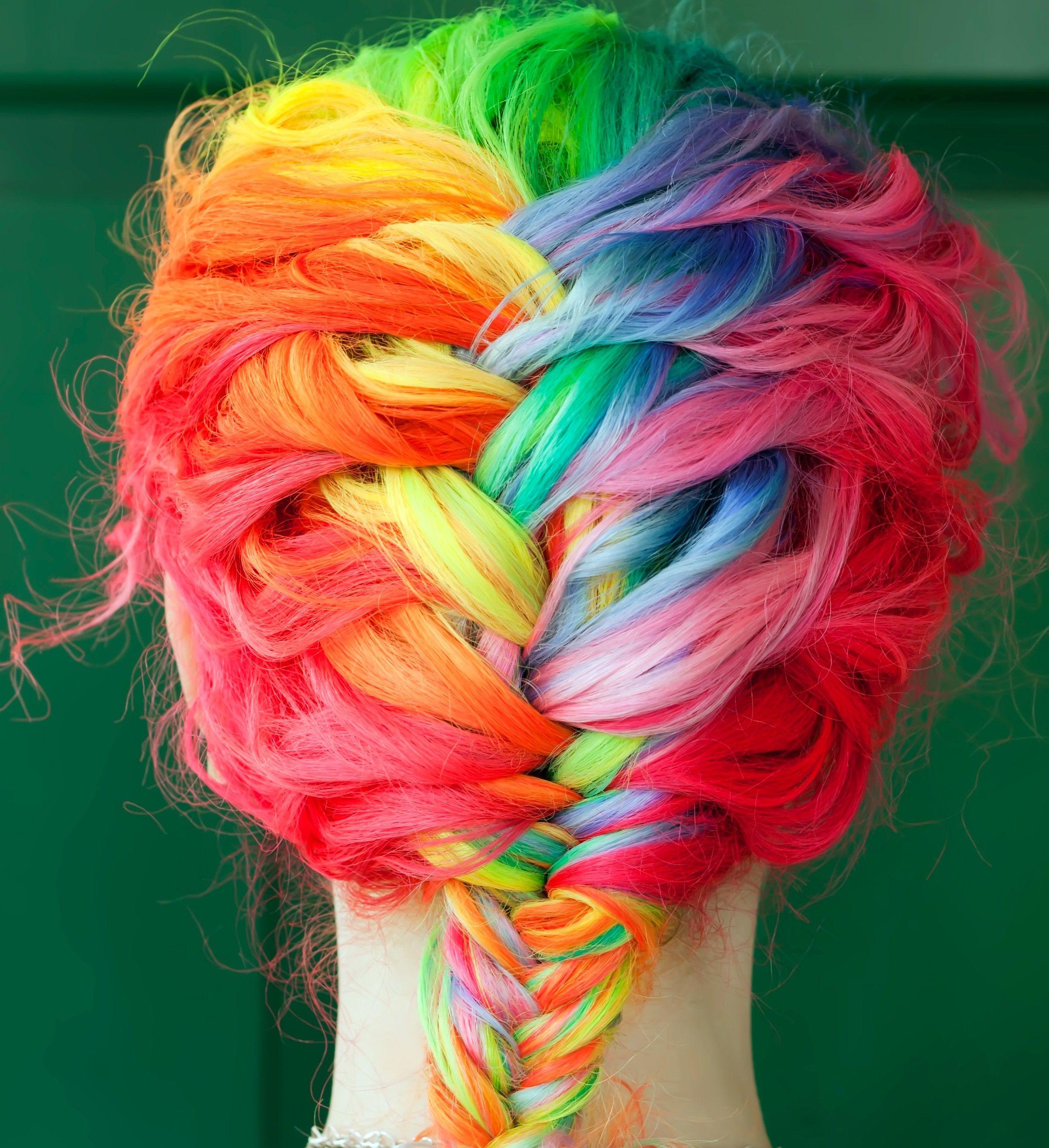 2400x2627 #braids, #colorful, #dyed hair, wallpaper. People
