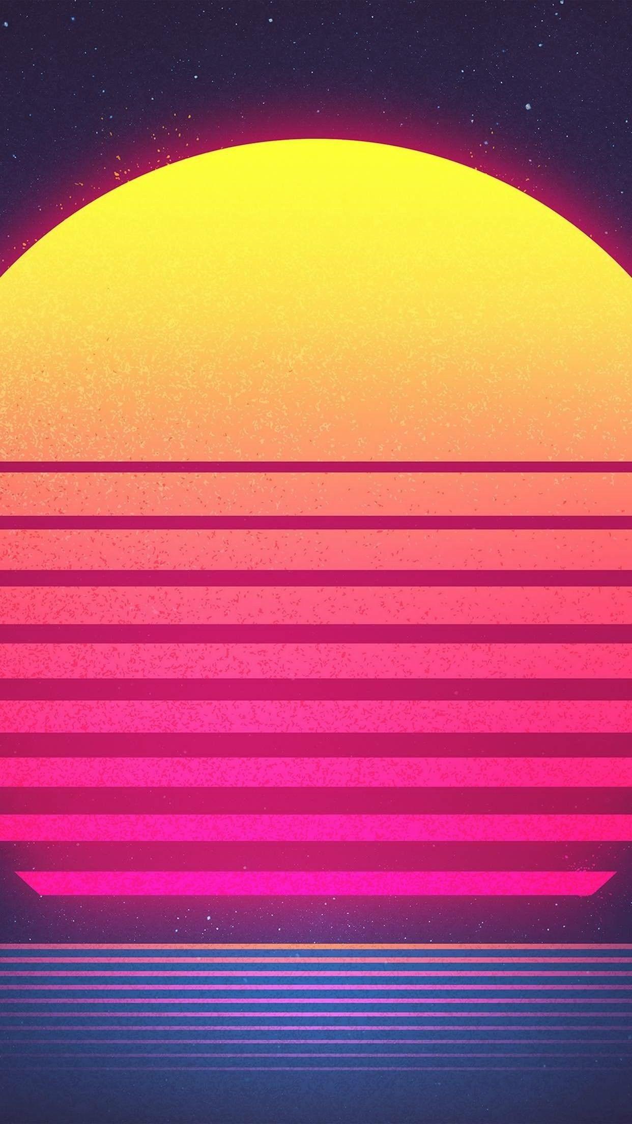 1242x2208 Pink Retro Wallpaper