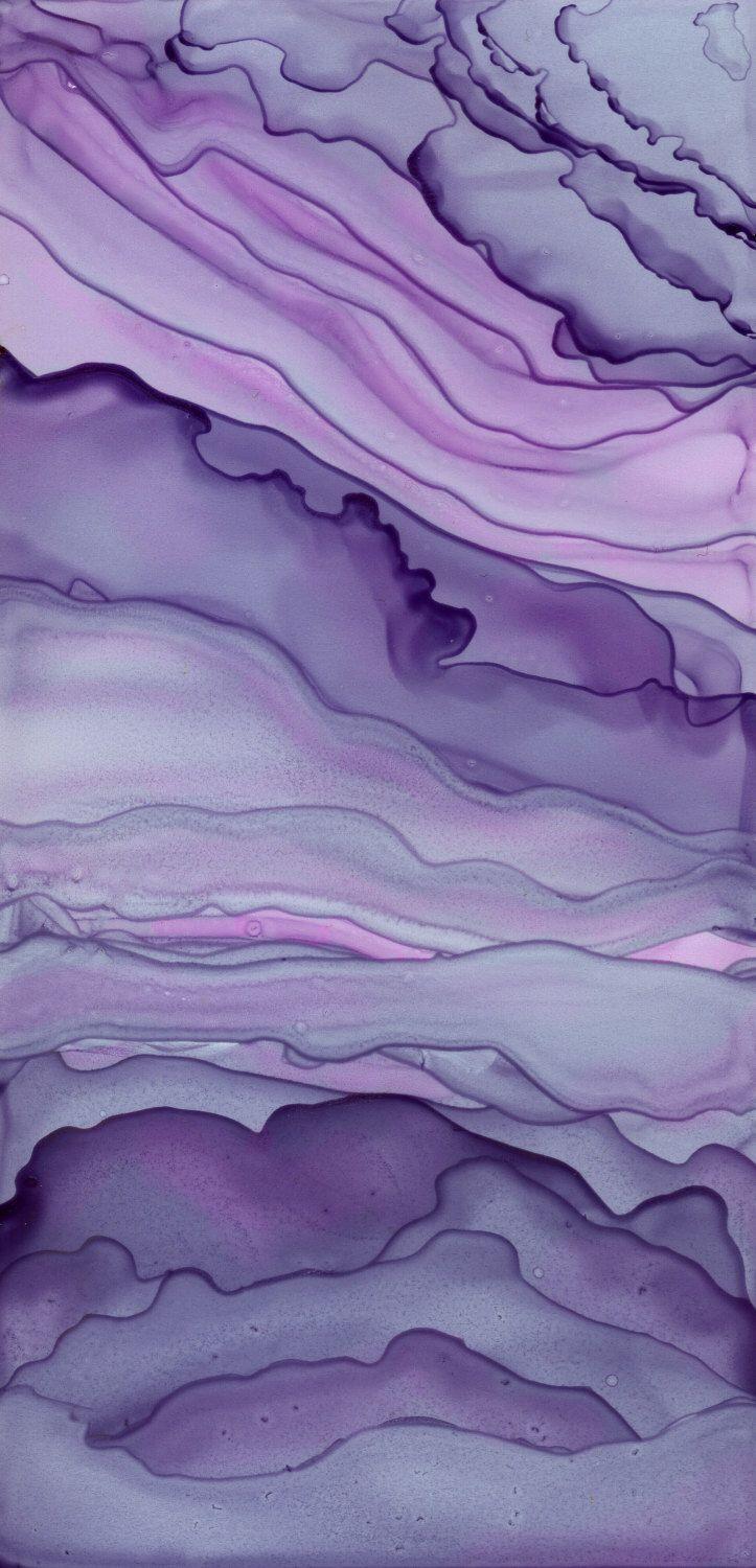 723x1500 Alcohol inks. Purple wallpaper