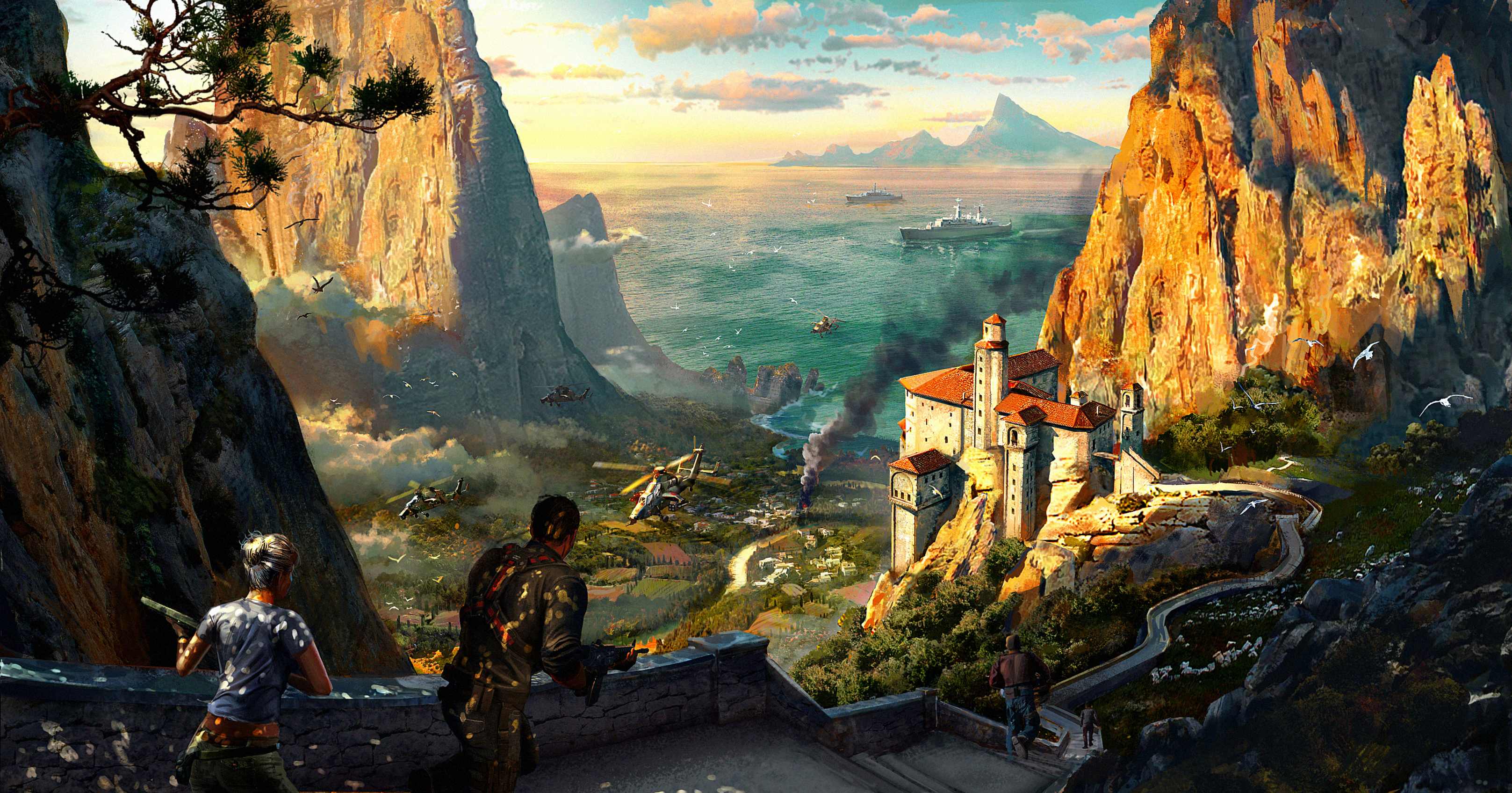 3234x1695 High Res Just Cause 3 Wallpaper