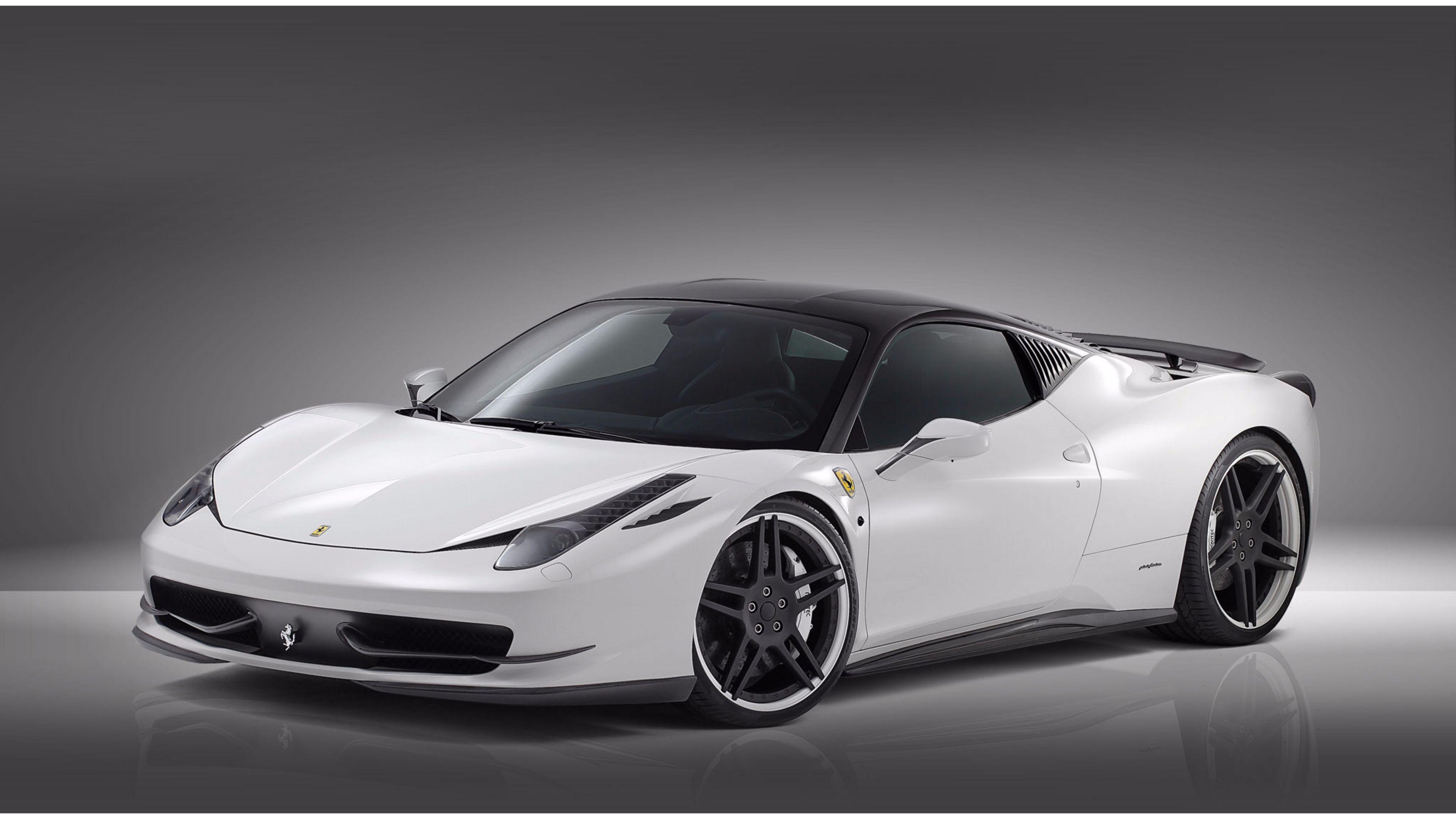 Hình nền Ferrari S 4K màu trắng 3840x2160