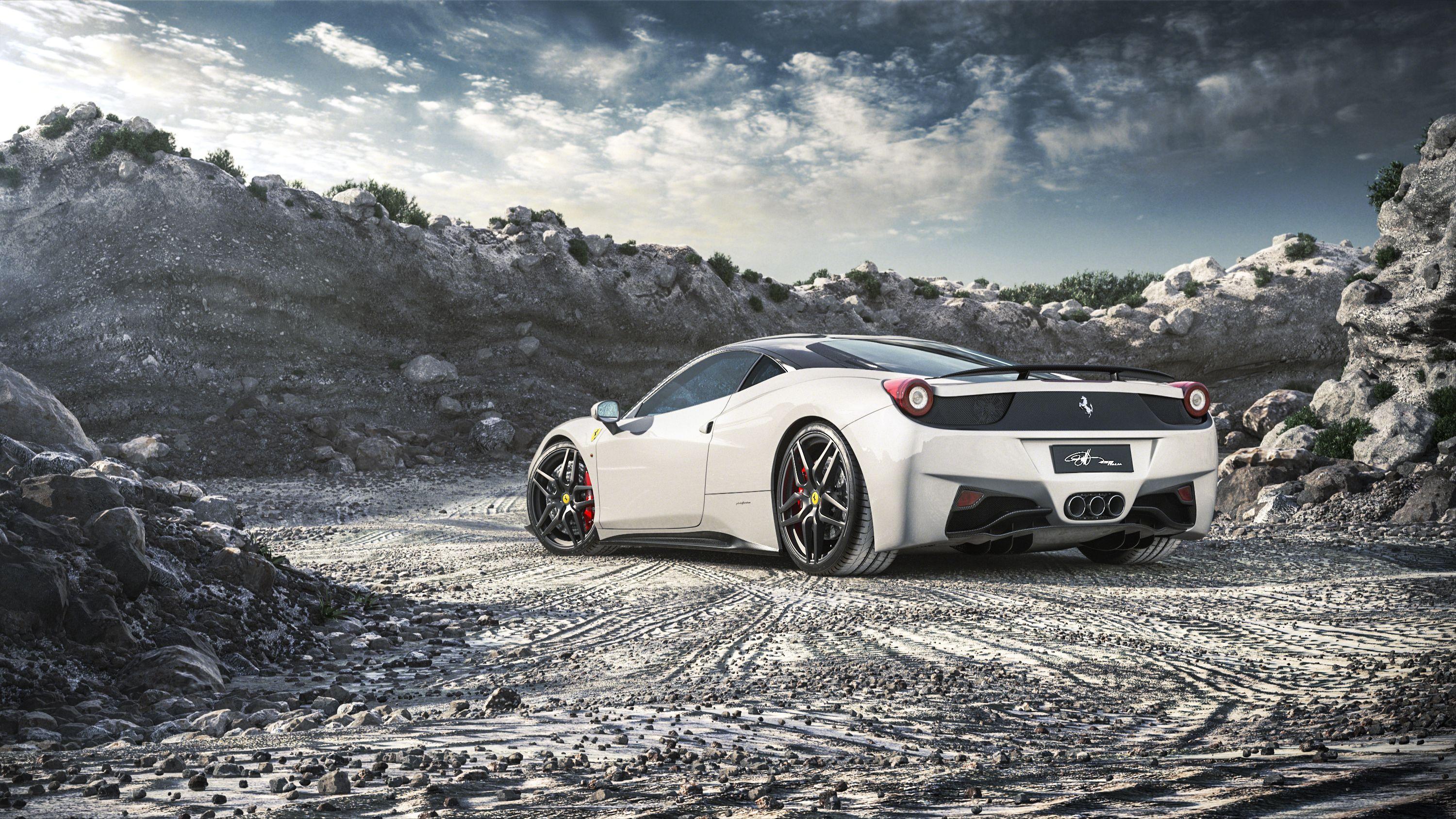 3000x1688 Ferrari 458 Italia Màu trắng, Ô tô HD, Hình nền 4k, Hình ảnh