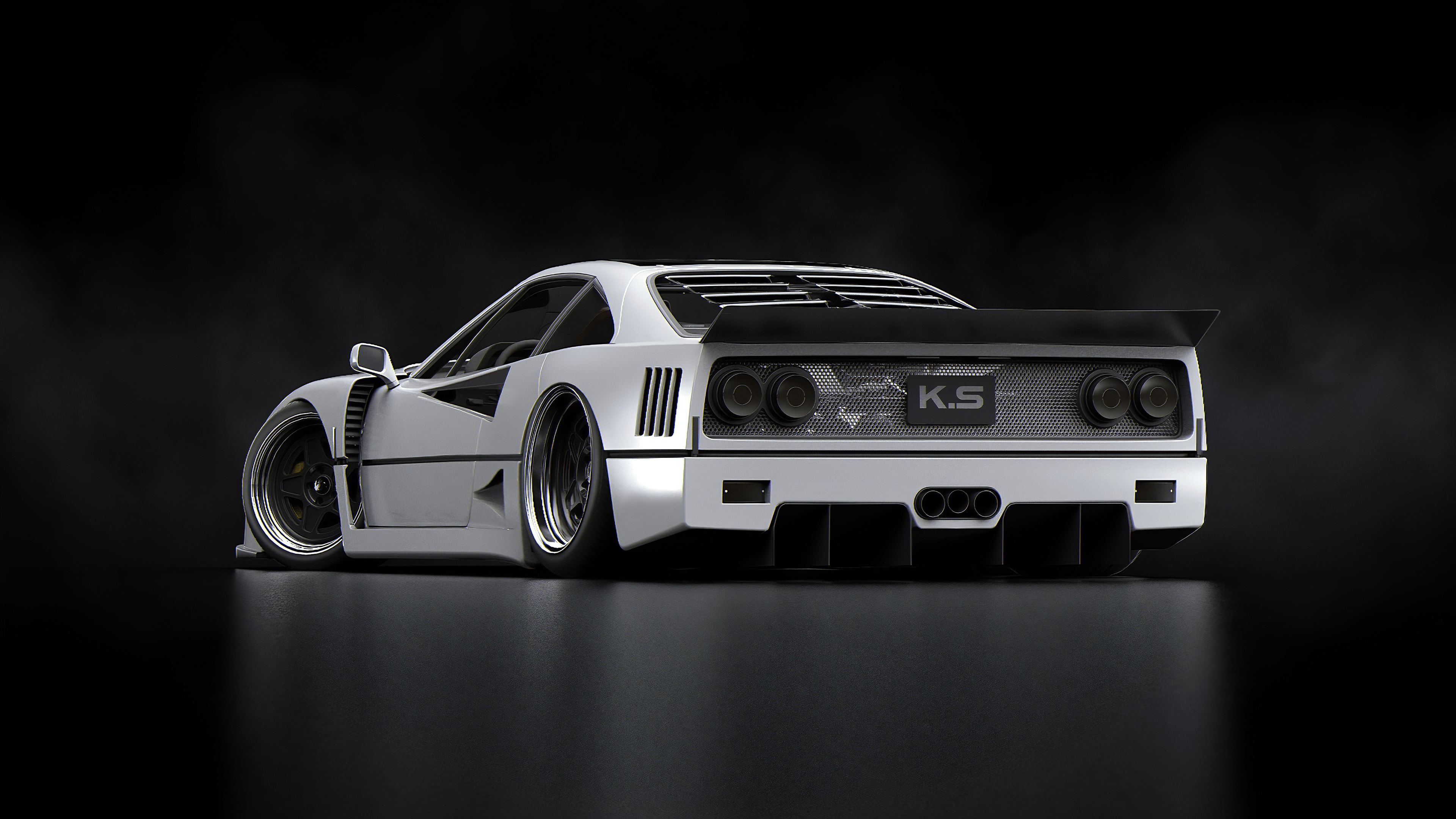 3840x2160 Ferrari F40 màu trắng (Khyzyl Saleem) [3840x2160] : hình nền