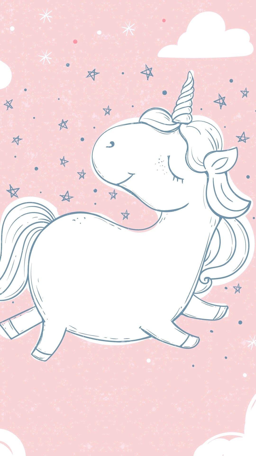 1080x1920 Cute Cartoon Wallpaper Unicorn