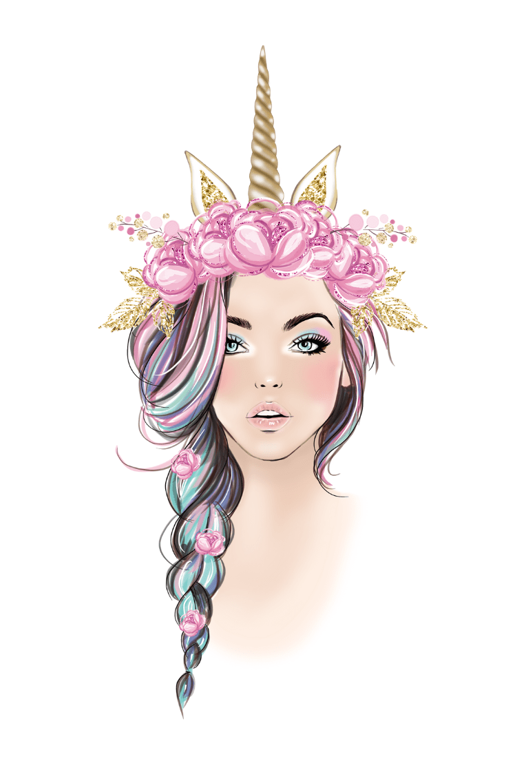735x1102 Unicorn Clipart Fashion Girl Clip Art. Unicorn