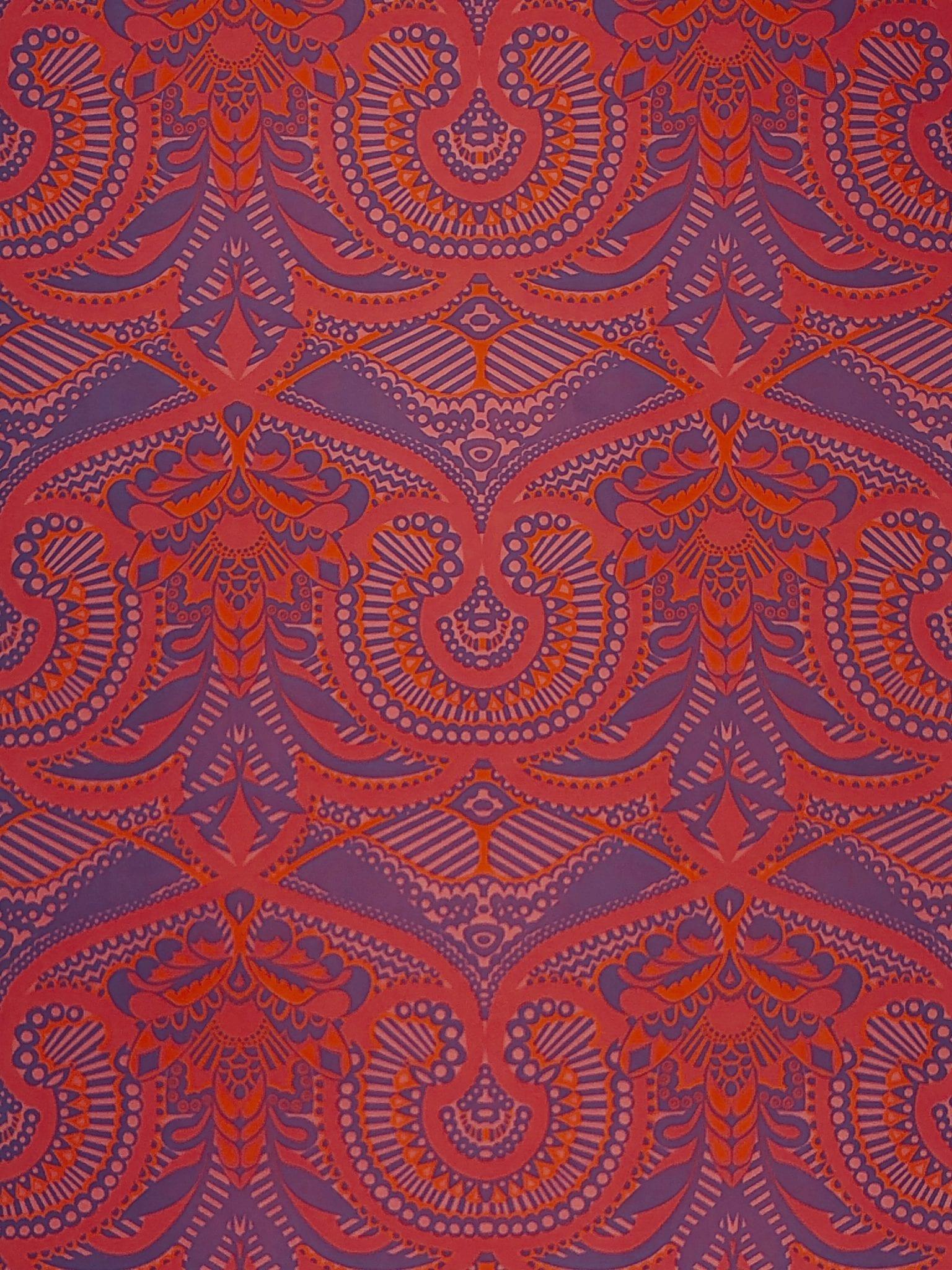 1536x2048 1980s Retro Red and Purple Wallpaper