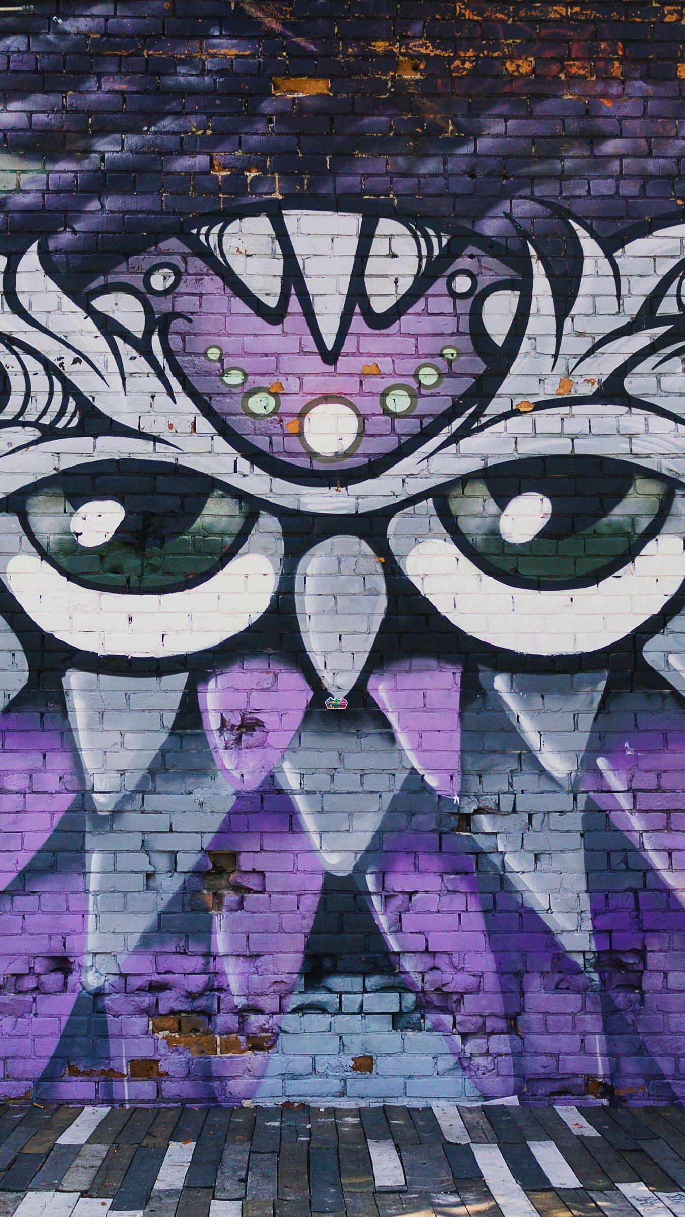 1350x2400 Download wallpaper 1350x2400 owl, graffiti, art, wall