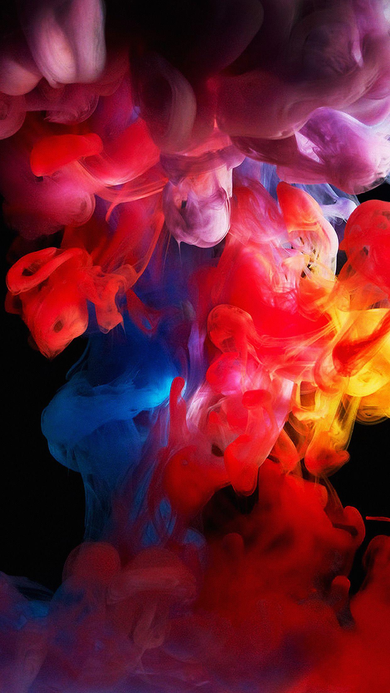 1242x2208 Smoke Color Dark Abstract Fog Art Illust