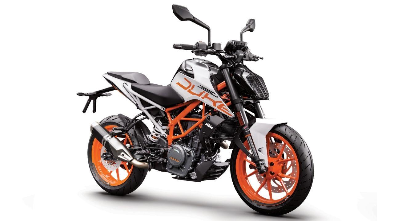 1280x720 Ktm Duke 390 White Wallpaper