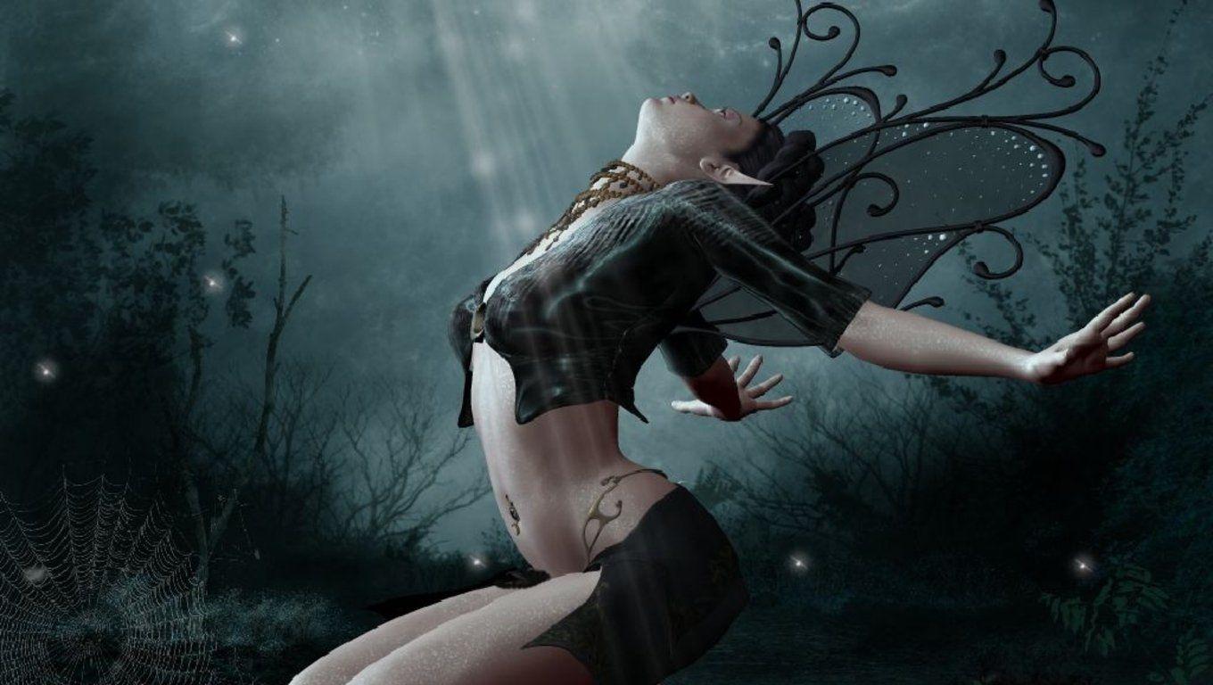 1360x768 black fairy Wallpaper and Background Imagex768