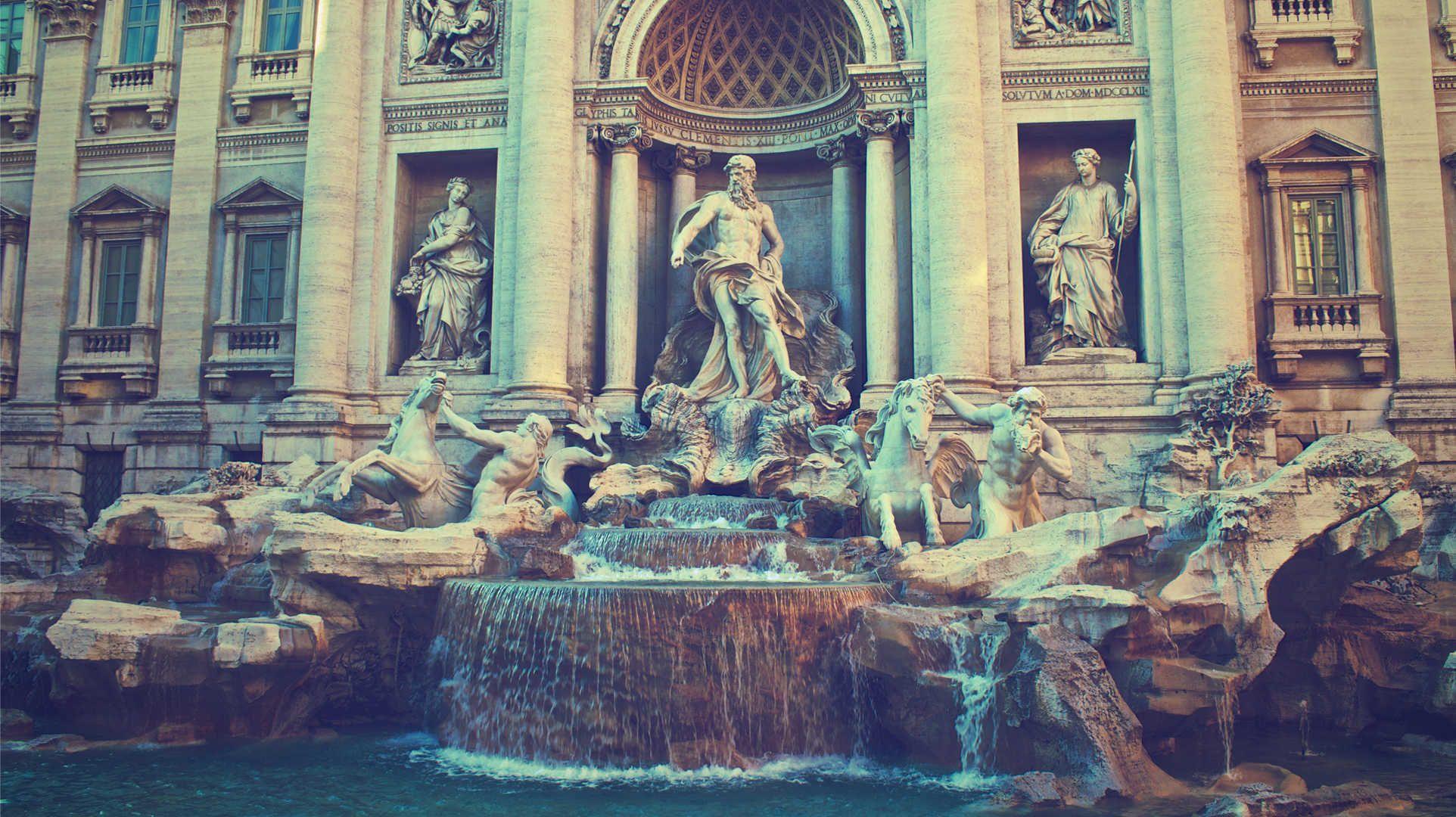 1924x1080 Trevi Fountain Rome HD Wallpaper. Trevi fountain