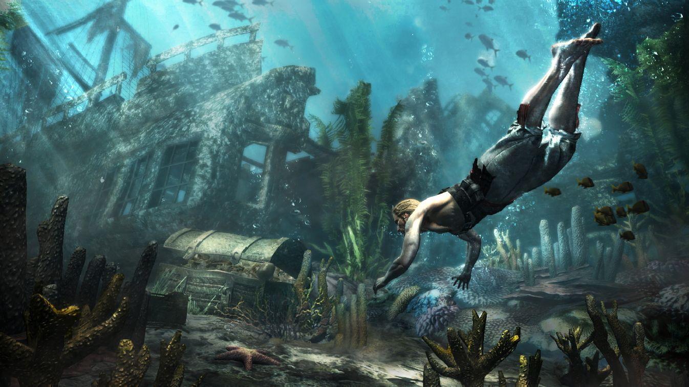 1346x757 Assassin's Creed 4 Underwater Treasure Action Adventure