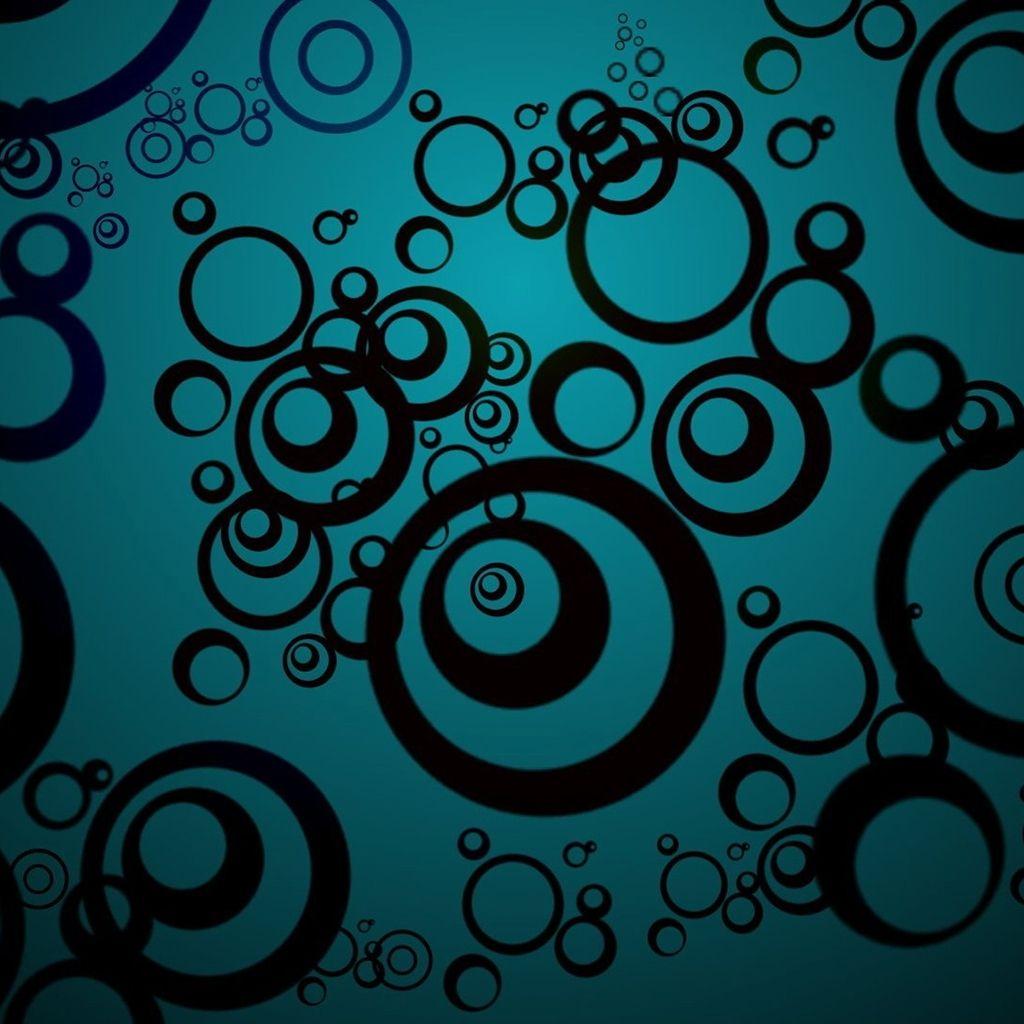 1024x1024 Black Circles iPad Wallpaper Free Download