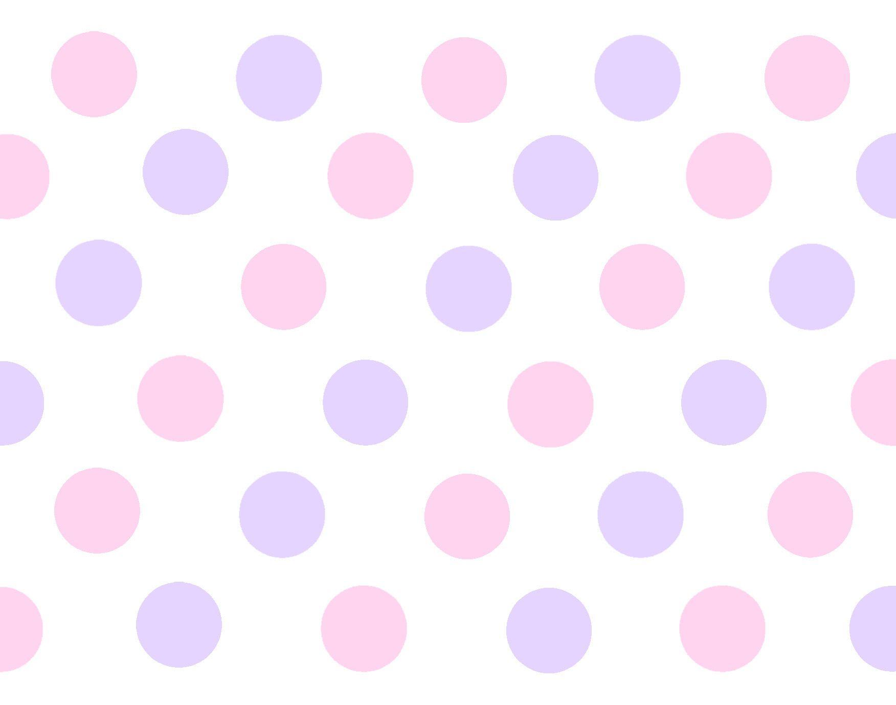 Pink And Purple Polka Dot Wallpaper