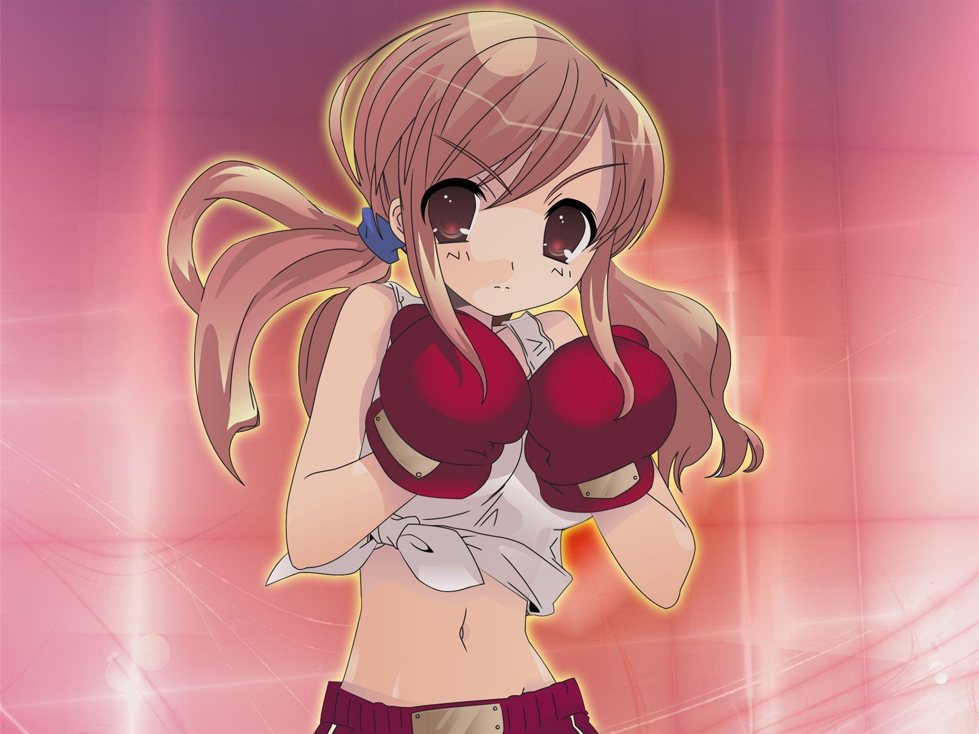 1920x1440 Wallpaper Sports anime girl, boxing, gloves 1920x1440 HD