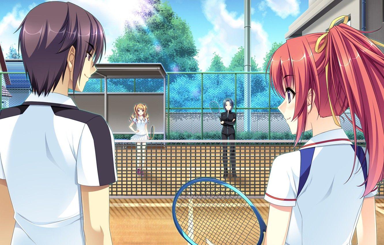 1332x850 Wallpaper girl, sport, the game, anime, art, guy, Mote