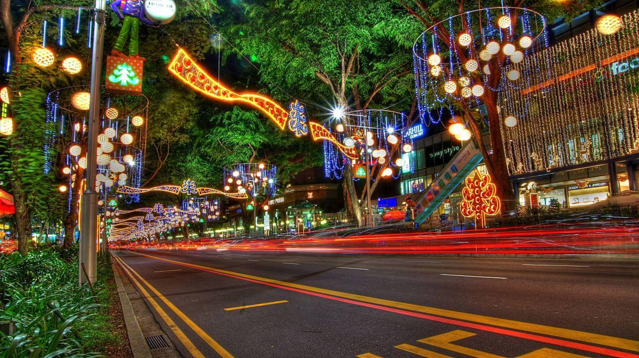 1248x700 Christmas New Year Decorations on Orchard Road Singapore