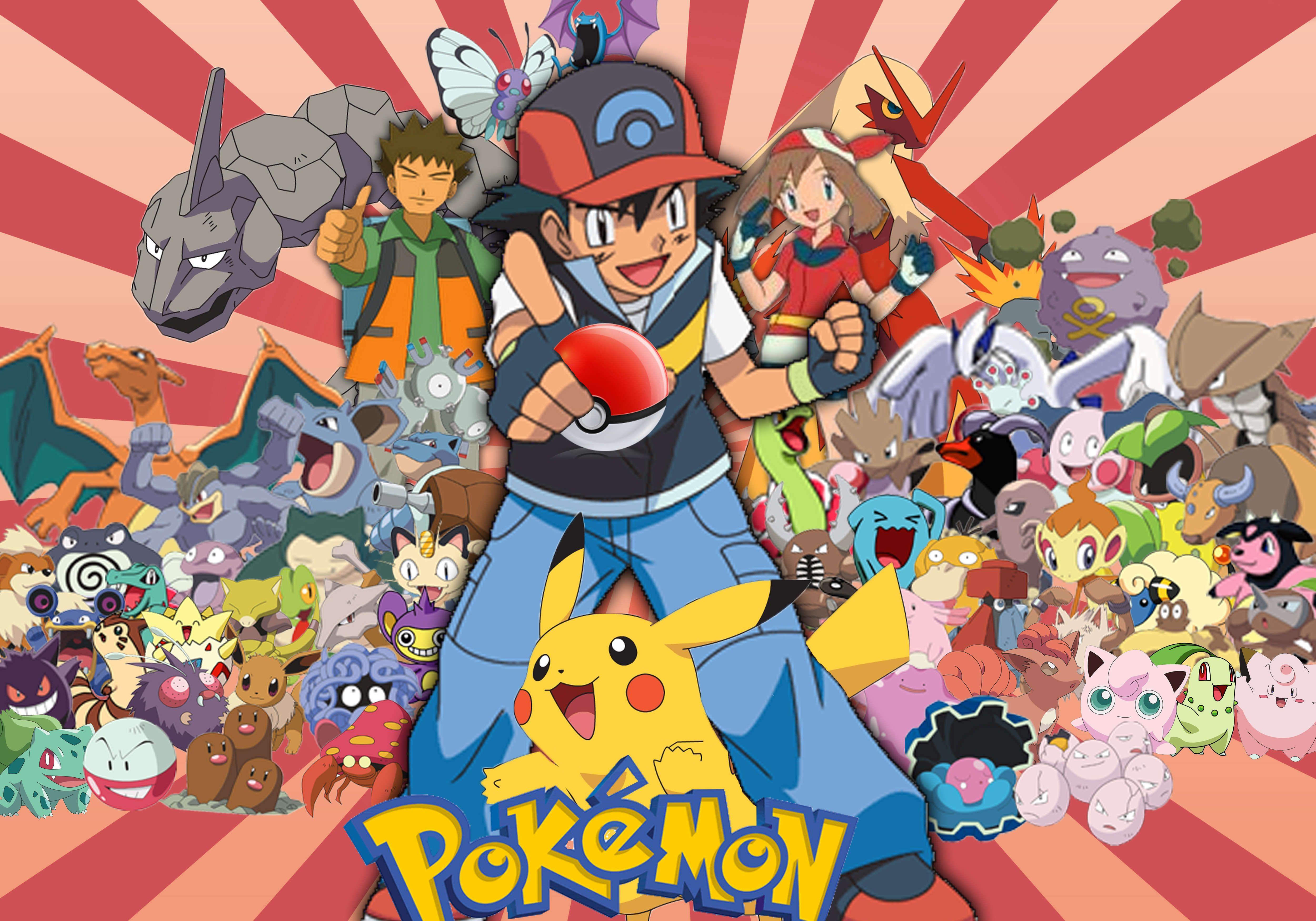 5000x3500 Pokemon Avengers Cartoon Wallpaper