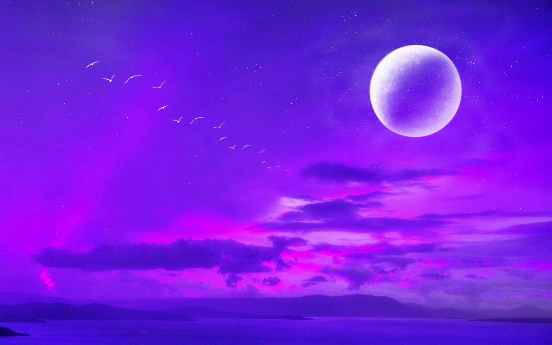 Purple Moon Wallpapers - Top Những Hình Ảnh Đẹp