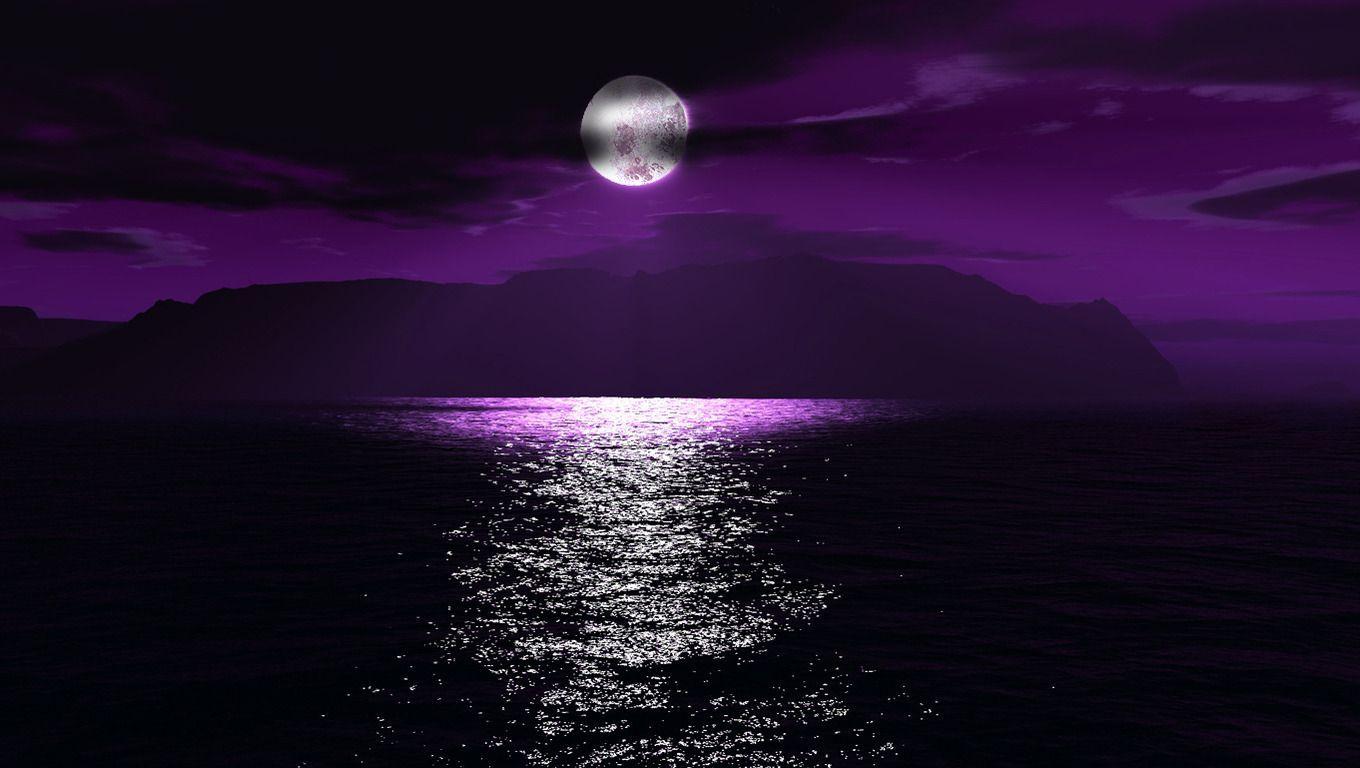 Purple Moon Wallpapers - Top Free Purple Moon Backgrounds - WallpaperAccess