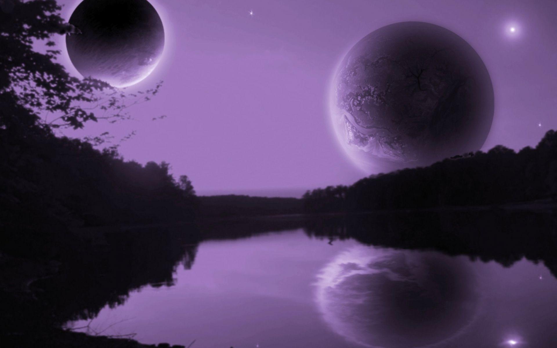 Purple Moon Wallpaper 4k 6164