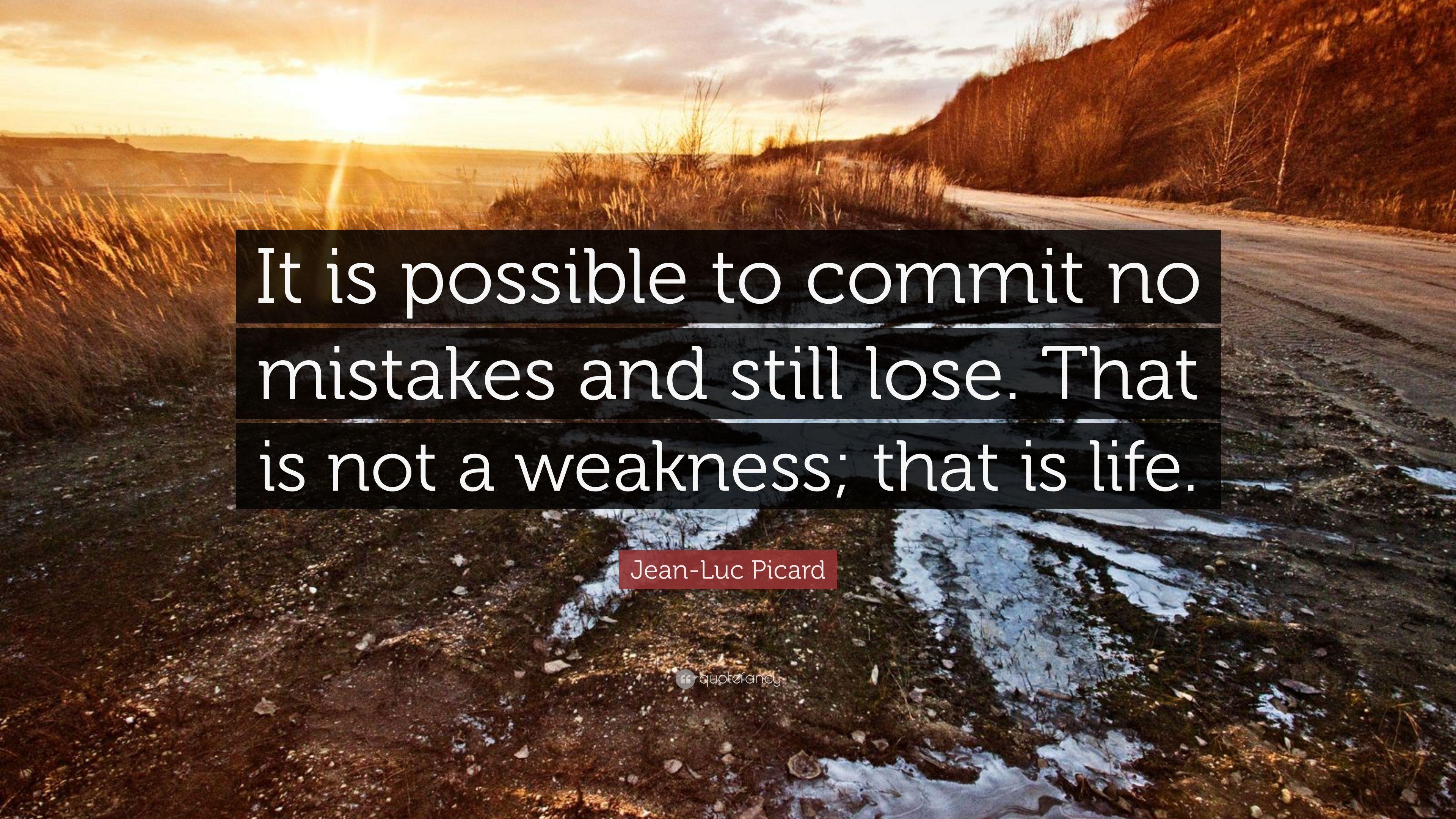 3840x2160 Jean Luc Picard Quote: “It Is Possible To Commit No Mistakes