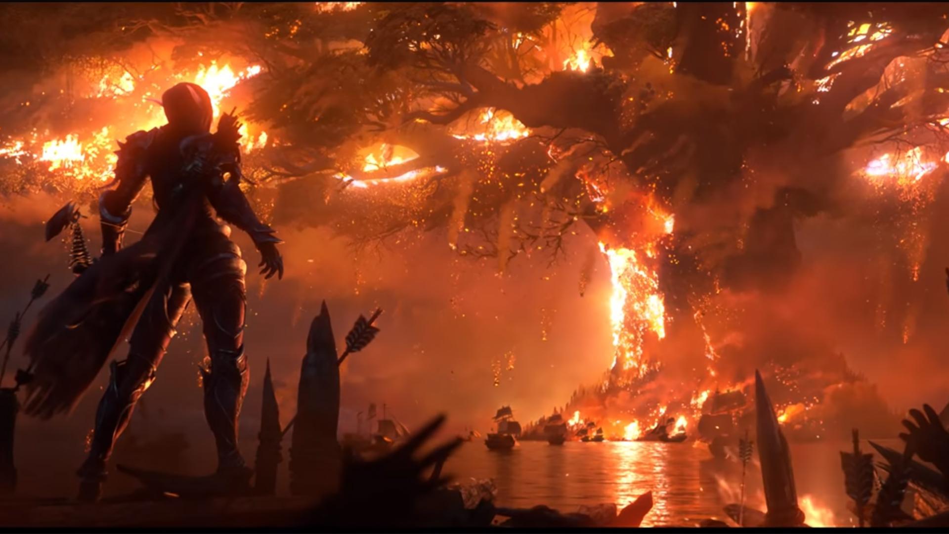 1920x1080 Sylvanas burns Teldrassil