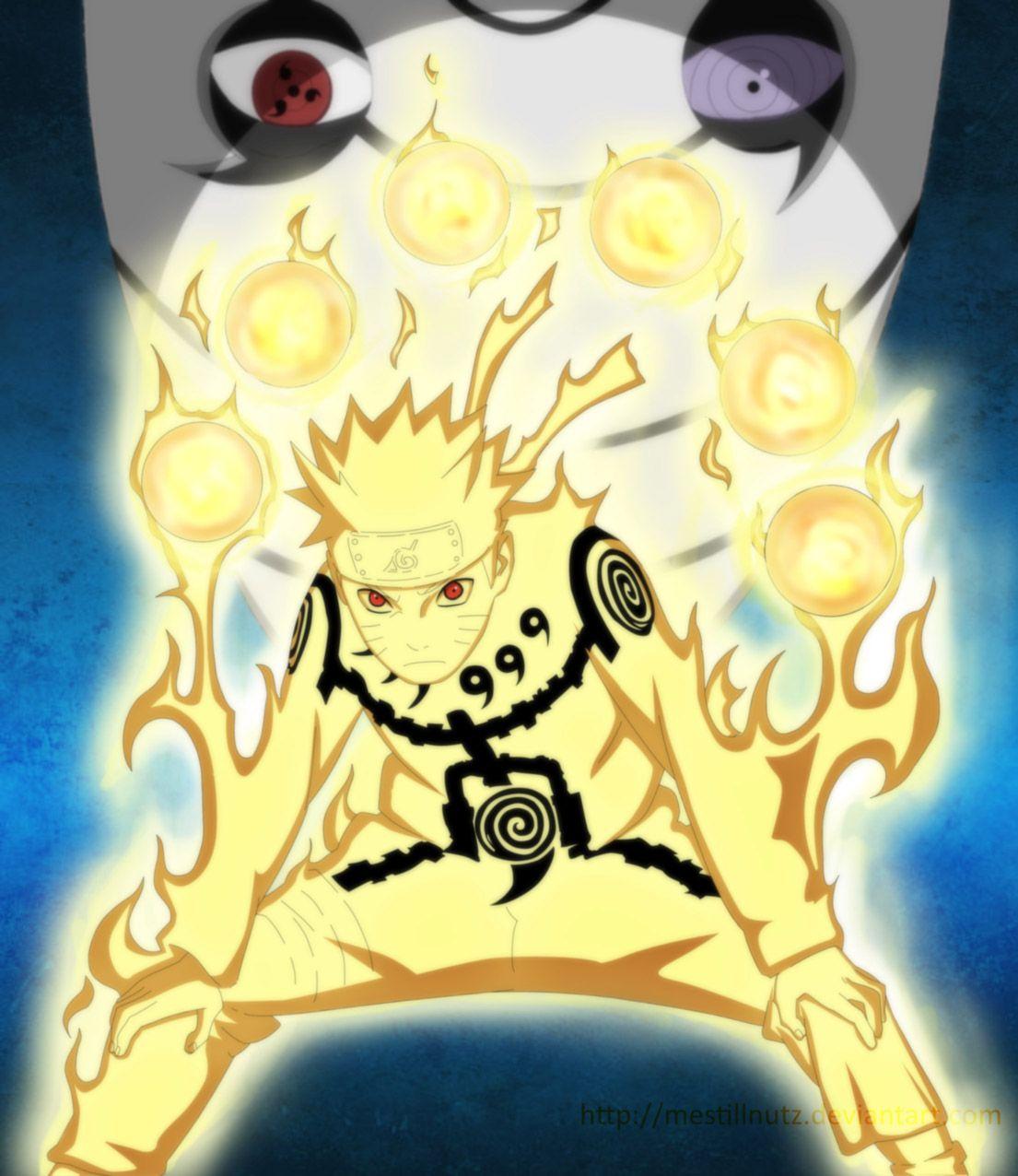1105x1276 Naruto Rikudou Sennin Cartoon HD Background cho iOS 8 - Phim hoạt hình