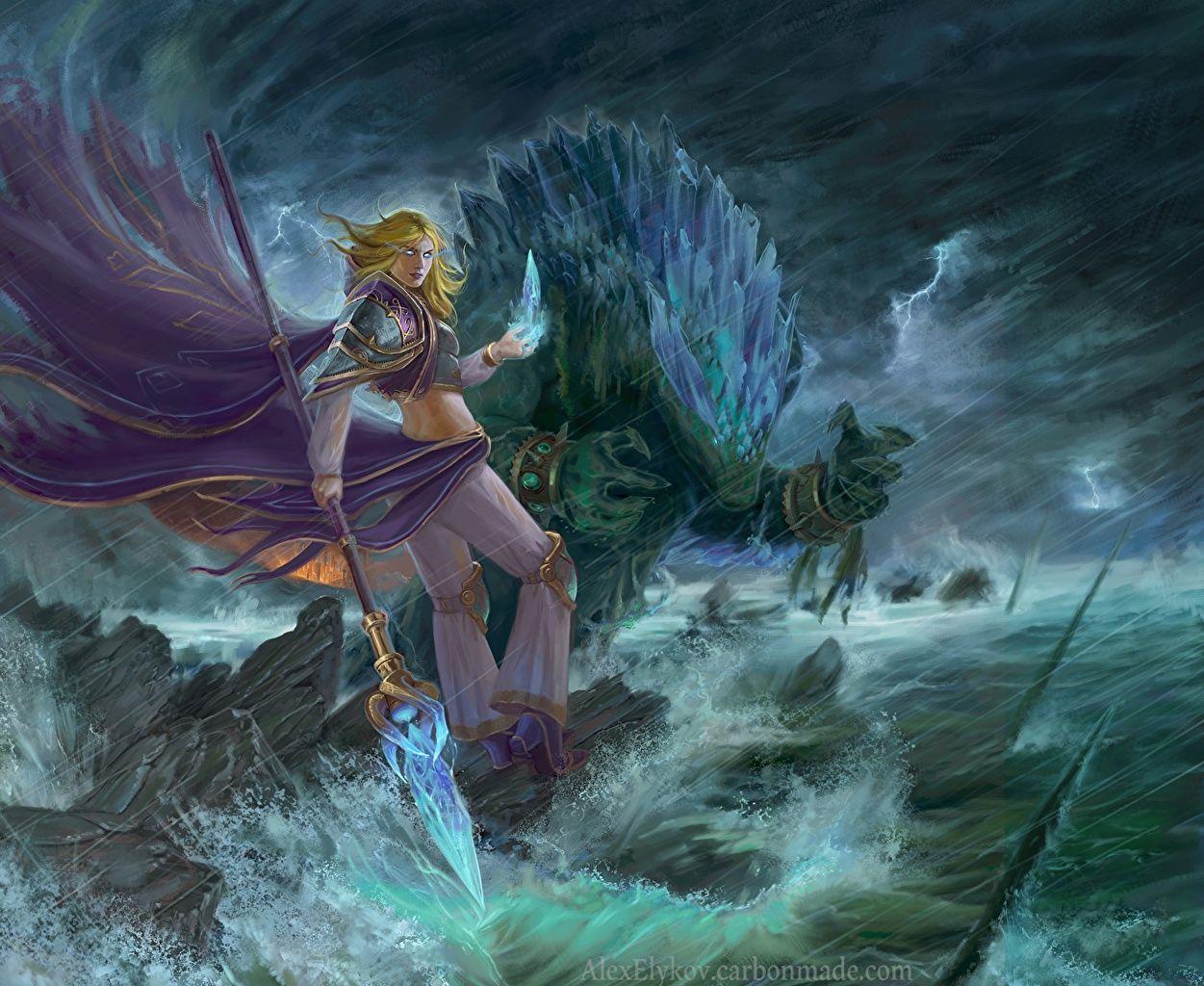 1251x1024 Picture World of WarCraft Jaina Proudmoore young woman vdeo