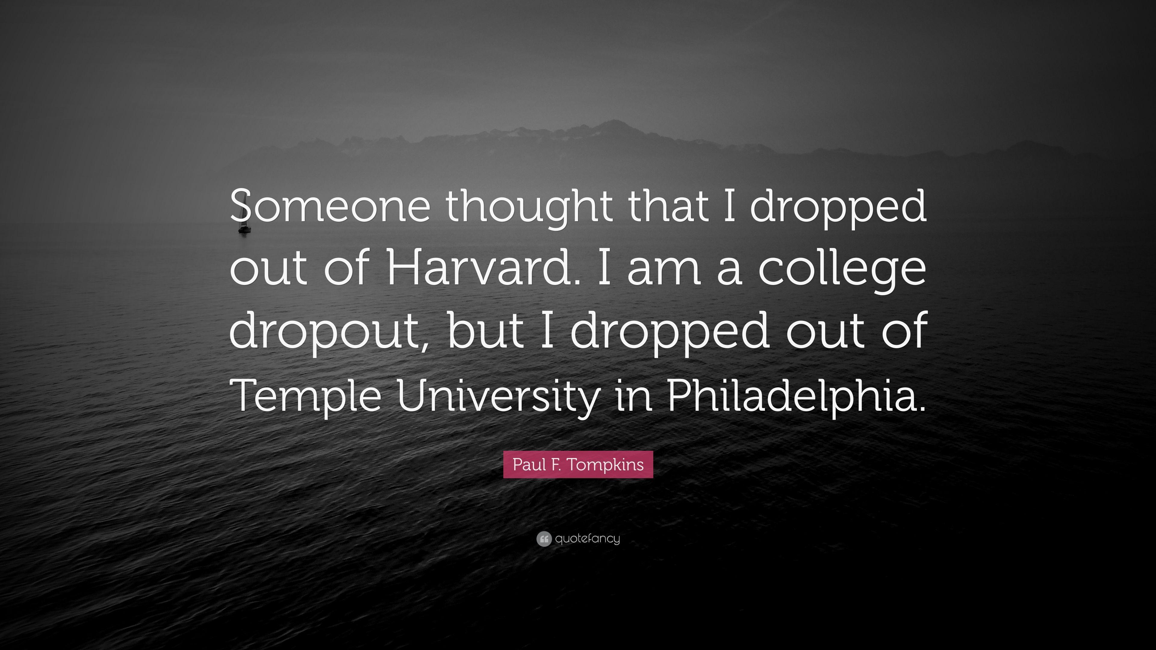 3840x2160 Paul F. Tompkins Quote: “Someone thought that I dropped out