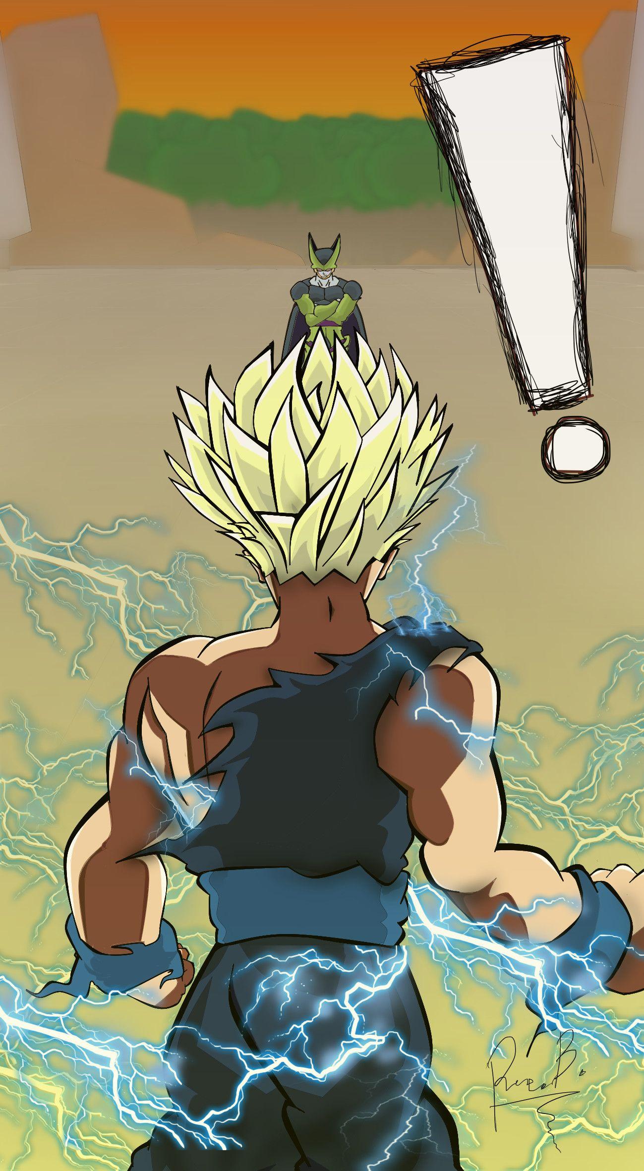 1299x2362 Gohan Vs Cell (iPhone wallpaper), Jeremiah