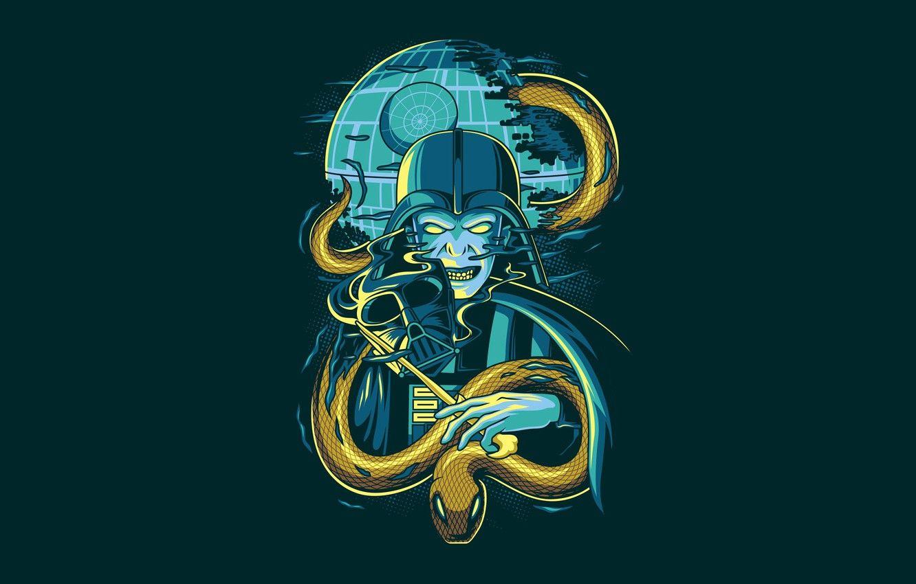 1332x850 Wallpaper Star Wars, Fantasy, Art, Darkness, Snake, Vector