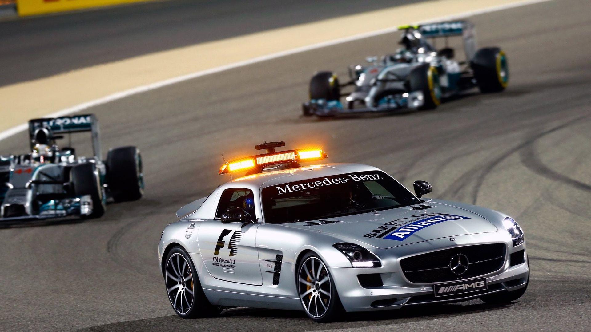 1920x1080 Sports Car Formula 1 Safety Mercedes AMG Benz SLS Wallpaper