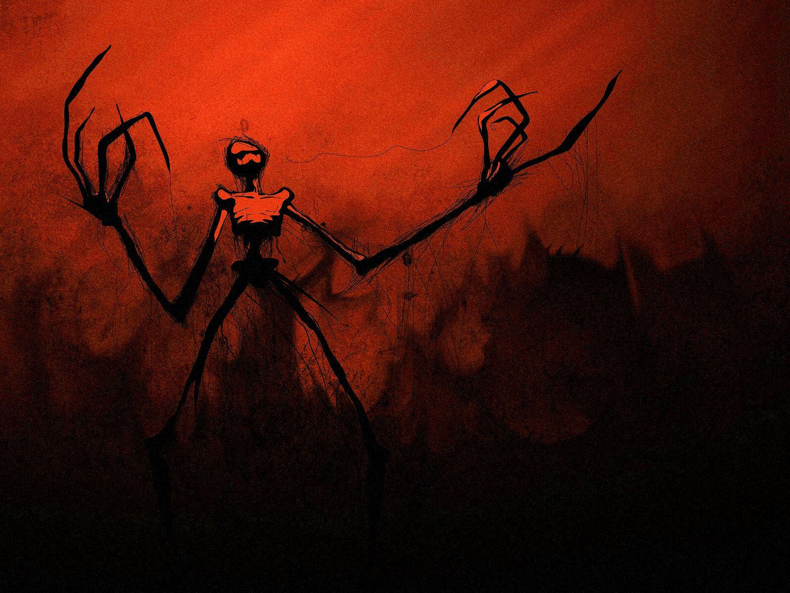 1600x1200 creepy, dark, red, hands, gothic, artwork, drawings, Slender