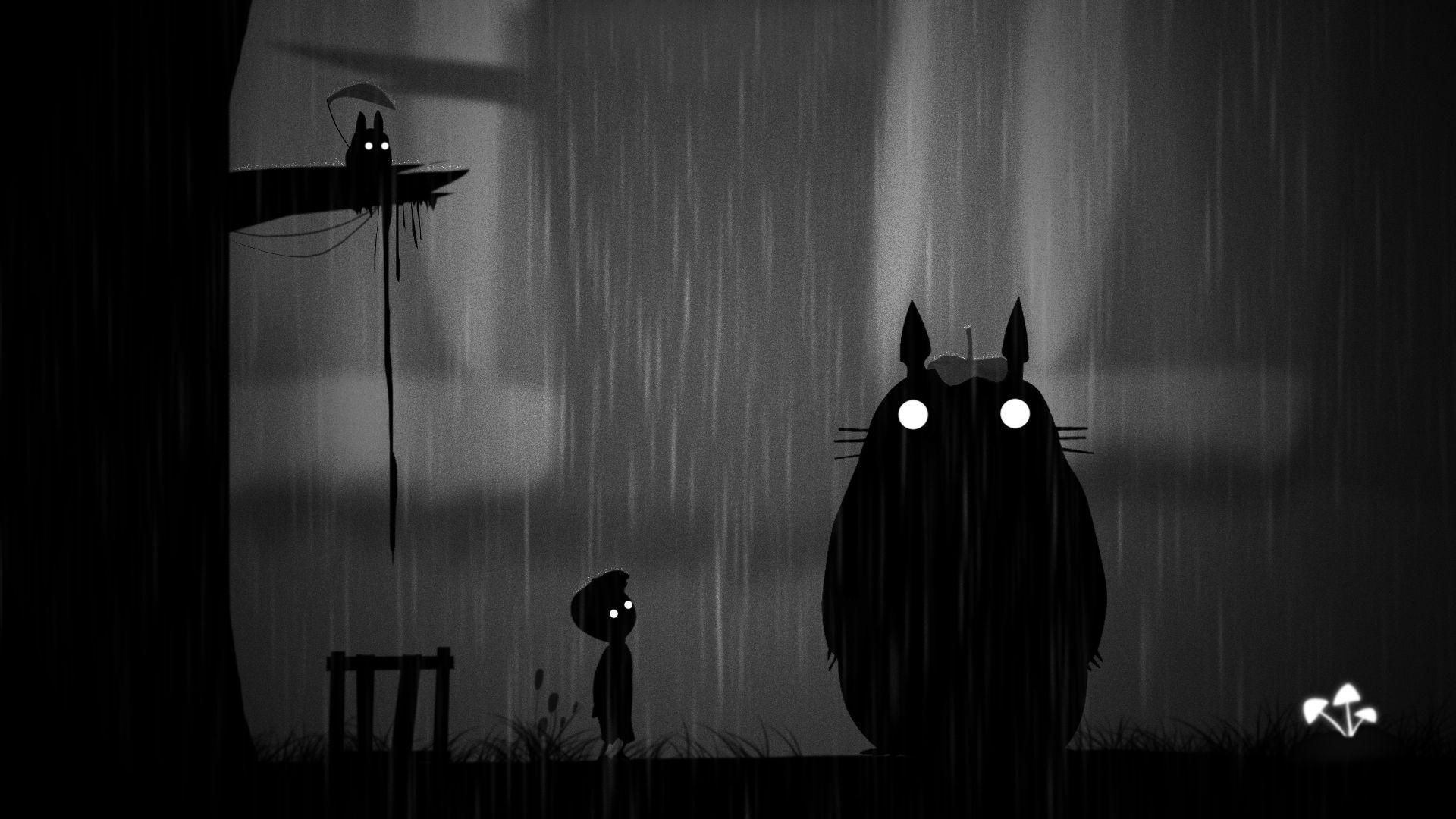 1920x1080 Wallpaper Boys Monsters Limbo, Totoro Children Fantasy 1920x1080