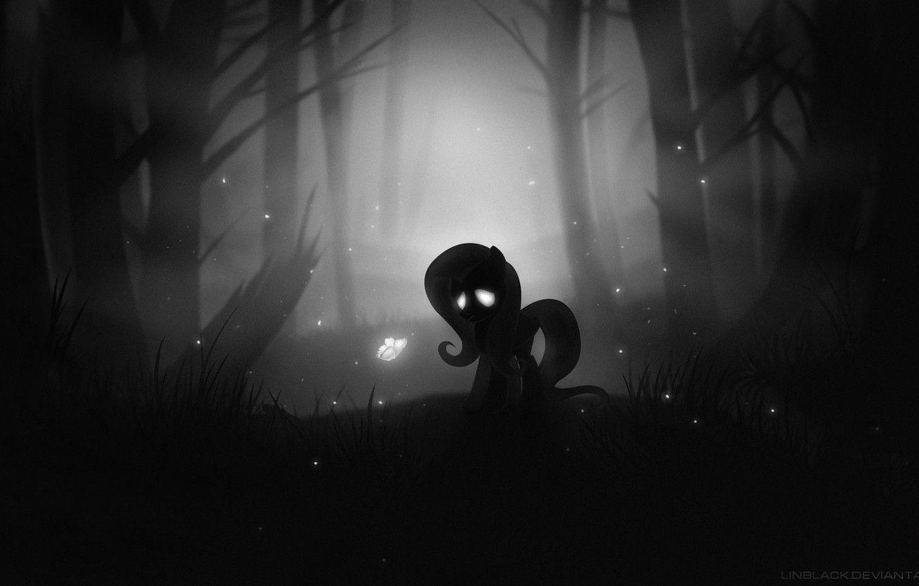 1332x850 Wallpaper Forest, Shadow, Darkness, Art, Fan Art, My little