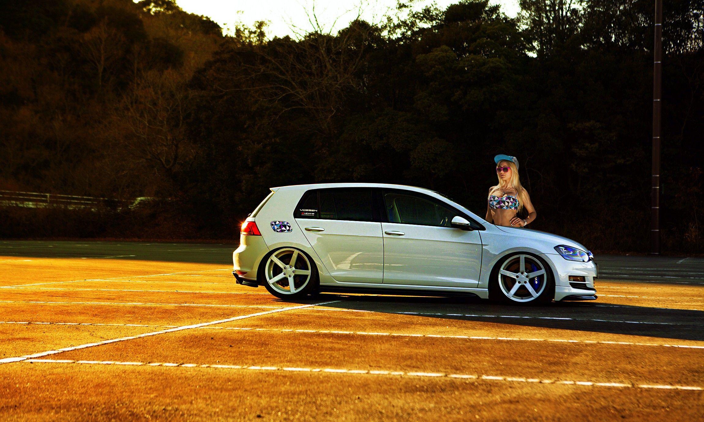 2300x1380 VW Golf 7 GTI, Golf, Volkswagen, Volkswagen Golf, Blonde
