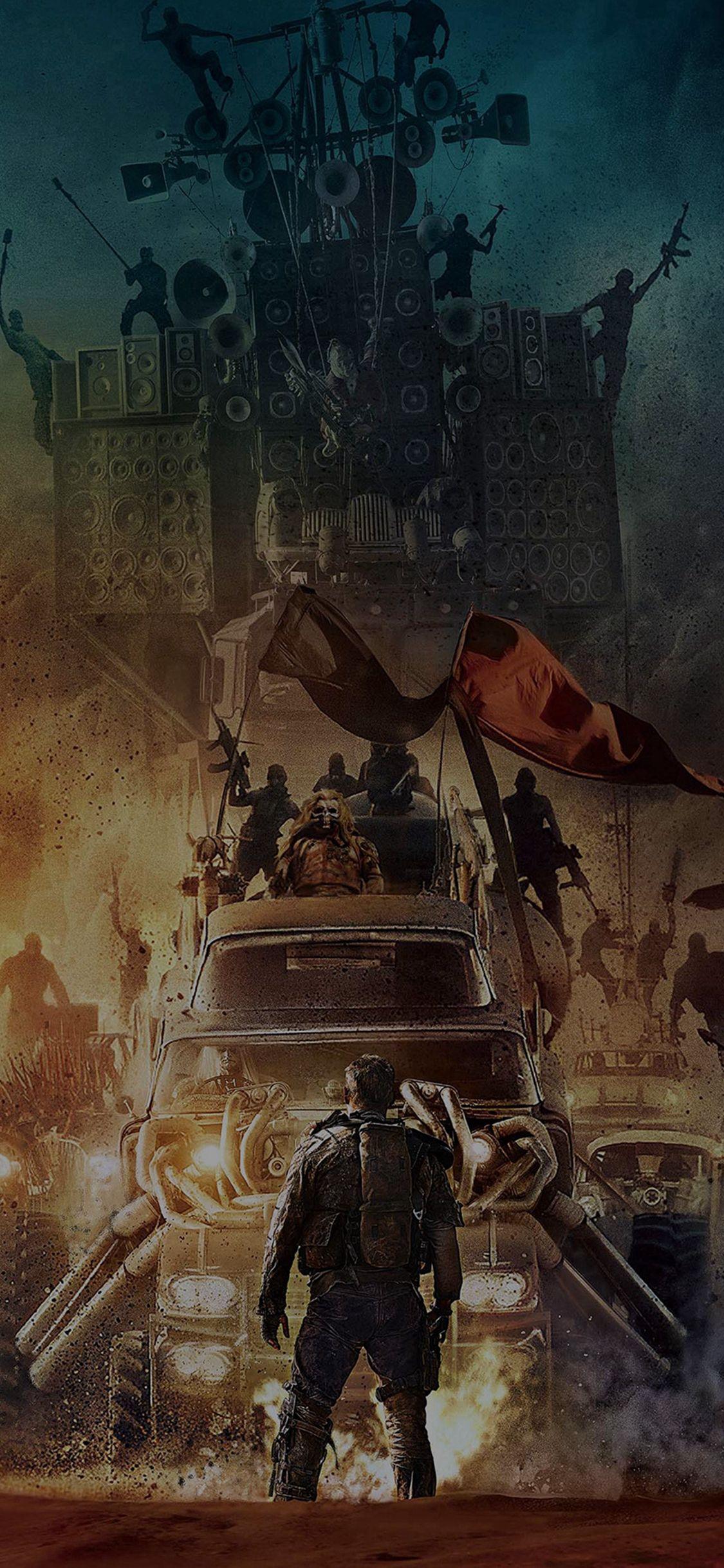 1125x2436 Poster Mad Max Furyroad Art Illust Dark iPhone X Wallpaper