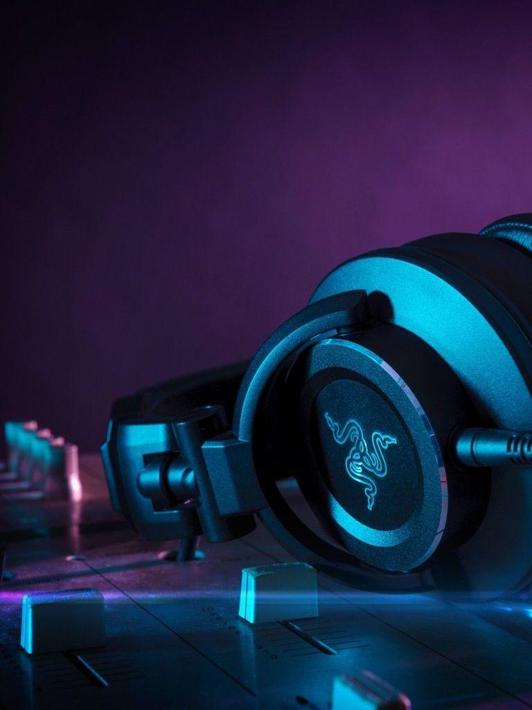 768x1024 Download 768x1024 Razer Headset, Music, Dj Wallpaper