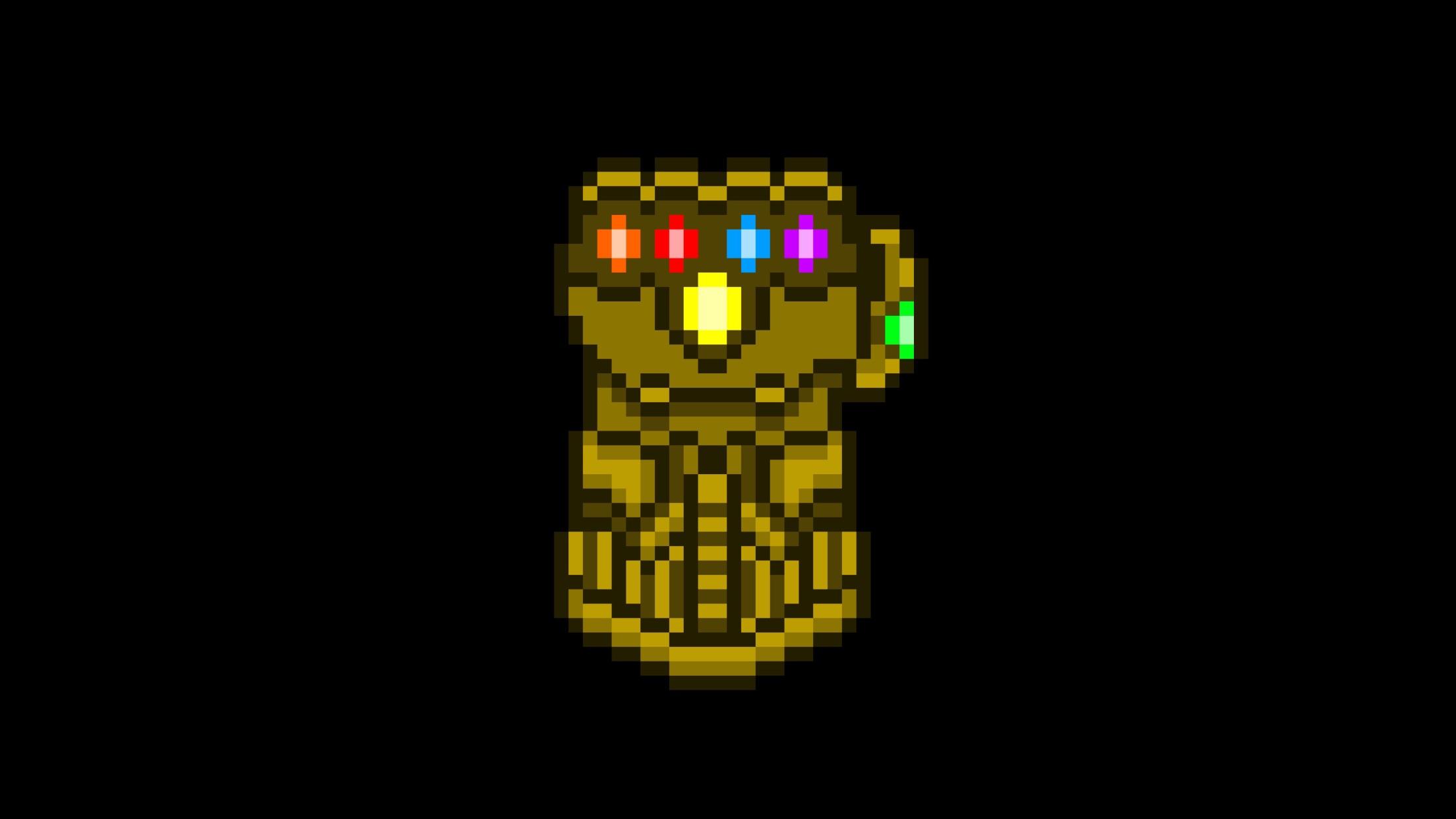 2208x1242 Pixel Infinity Gauntlet Wallpaper